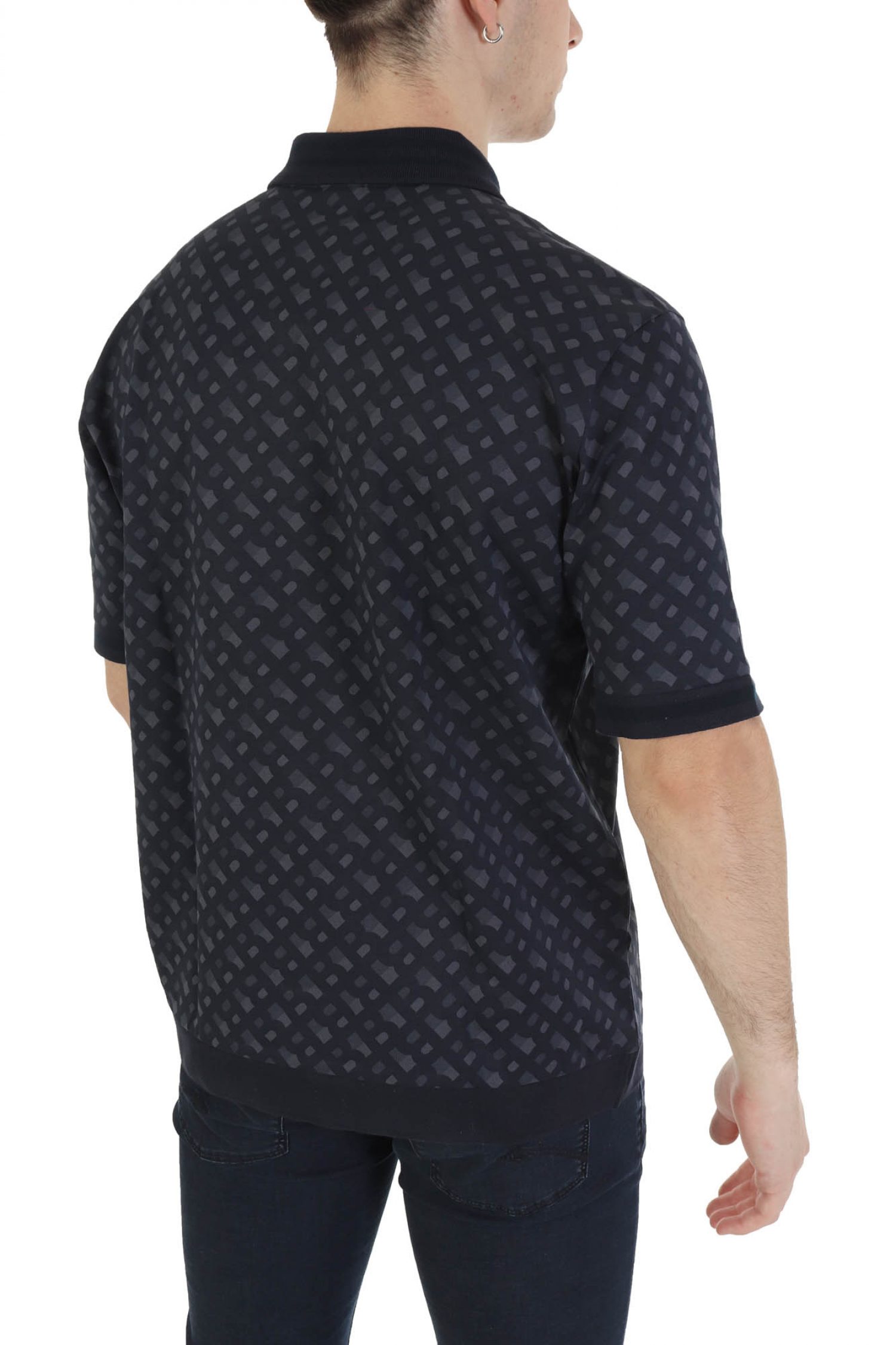 BOSS POLO OVERSIZED FIT PARLER 06 ΜΠΛΕ φωτογραφία