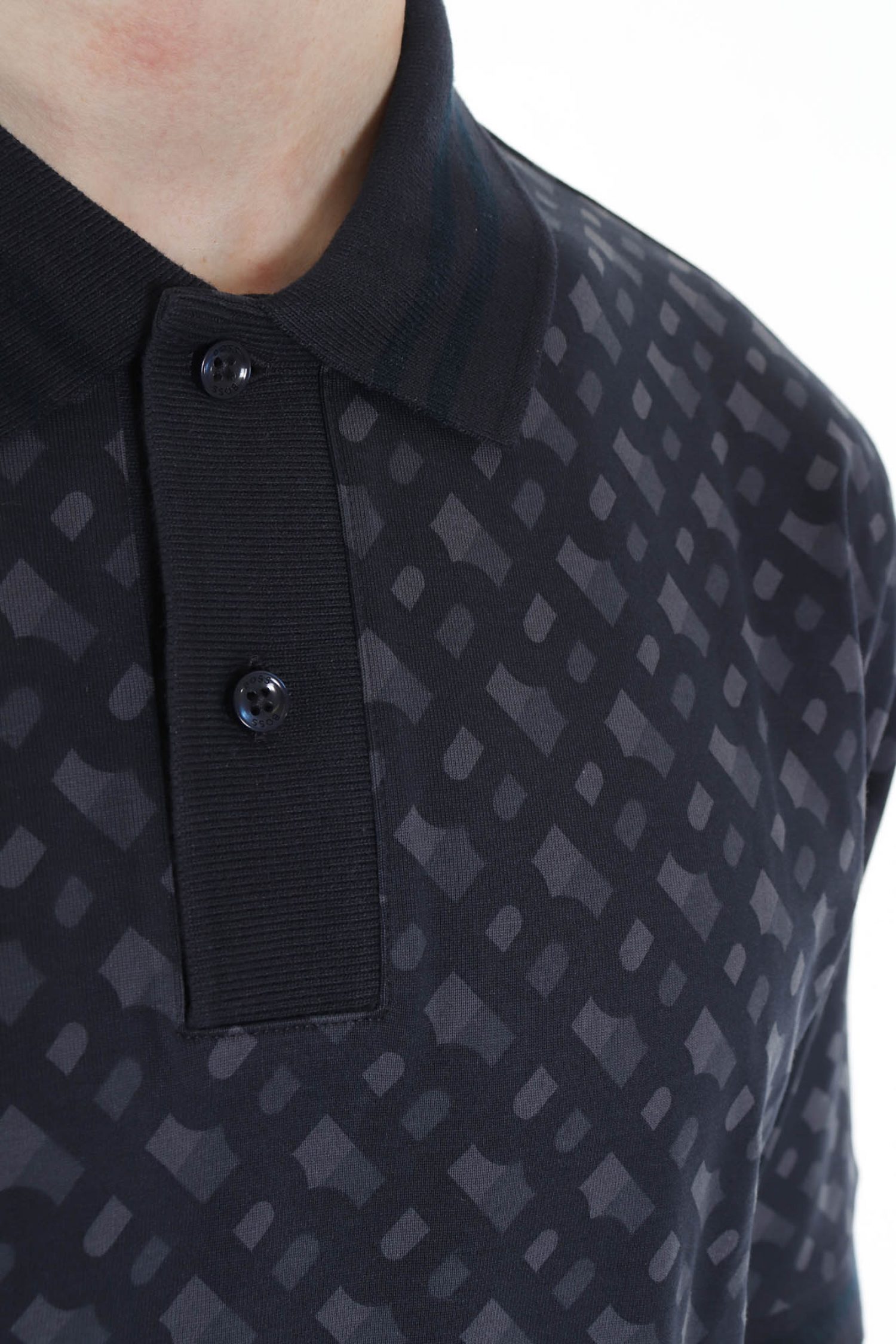 BOSS POLO OVERSIZED FIT PARLER 06 ΜΠΛΕ φωτογραφία