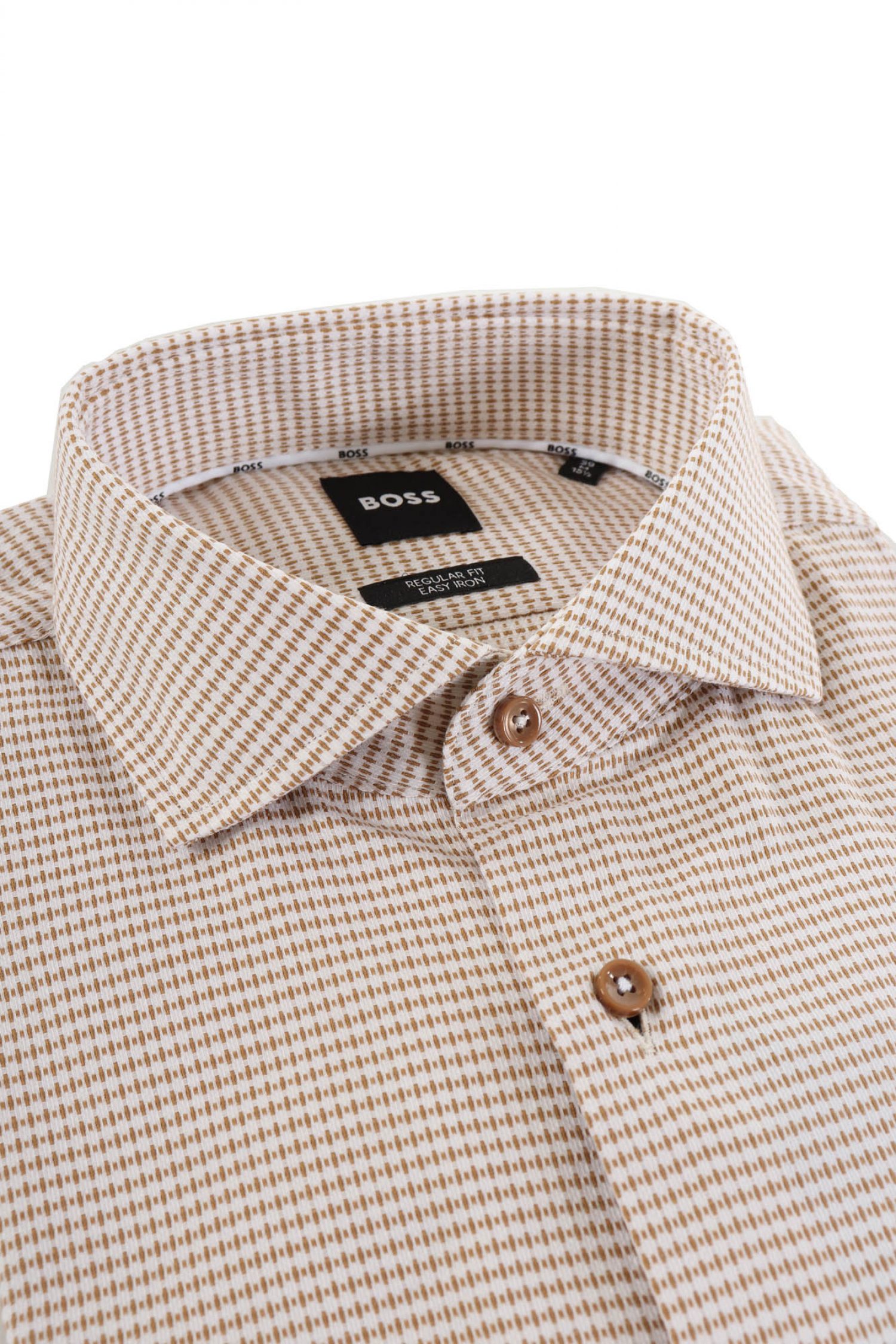 BOSS ΠΟΥΚΑΜΙΣΟ ΜΙΚΡΟΣΧΕΔΙΟ REGULAR FIT EASY IRON H-JOE-SPREAD-C1-222 ΜΠΕΖ φωτογραφία