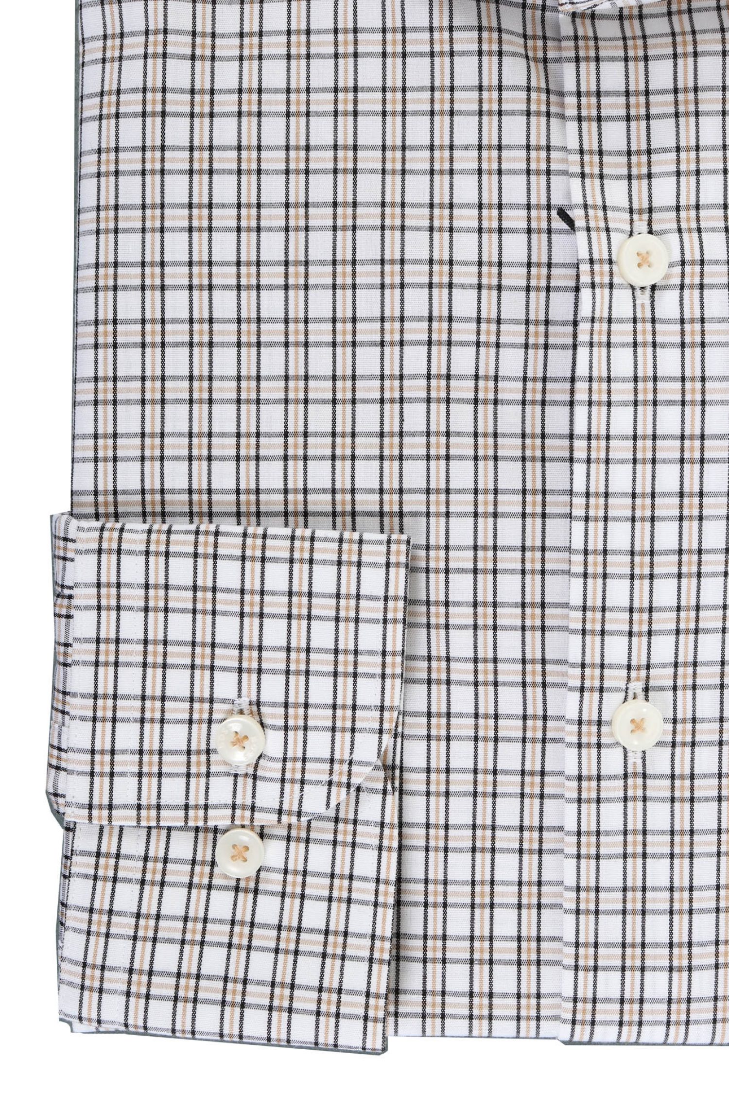 BOSS ΠΟΥΚΑΜΙΣΟ ΚΑΡΩ SLIM FIT STRETCH H-HANK-SPREAD-C1-222 ΜΠΕΖ φωτογραφία