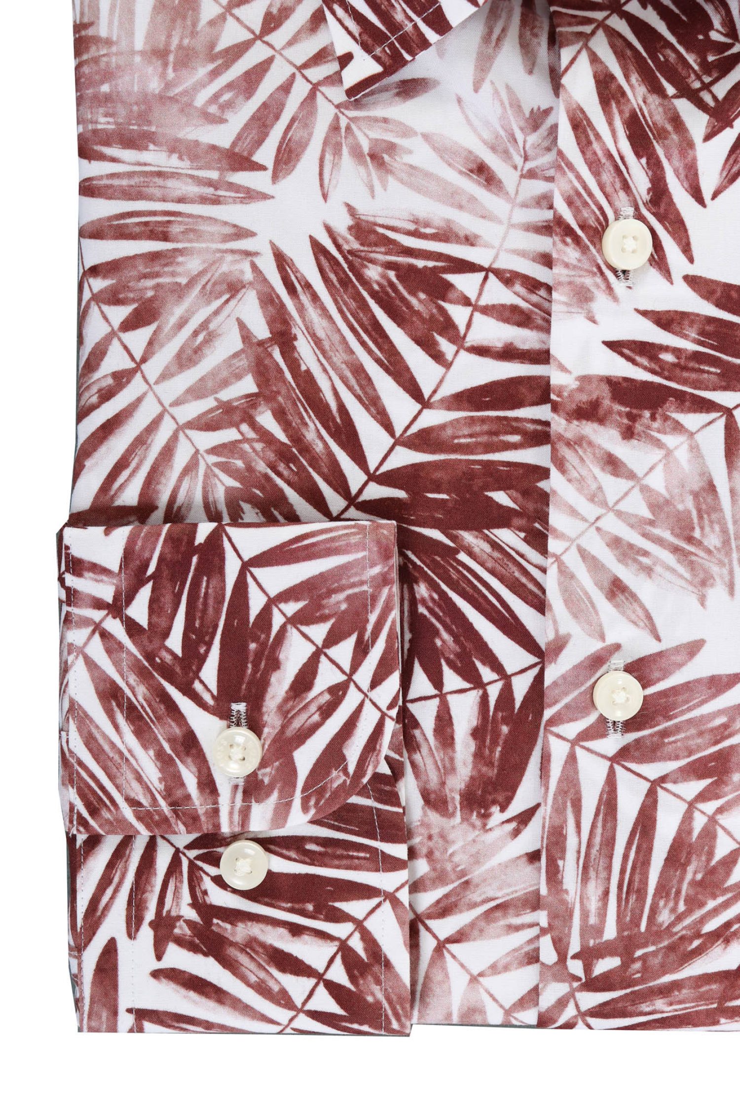 BOSS ΠΟΥΚΑΜΙΣΟ FLORAL SLIM FIT STRETCH H-HANK-KENT-C1-214 ΜΠΟΡΝΤΩ φωτογραφία