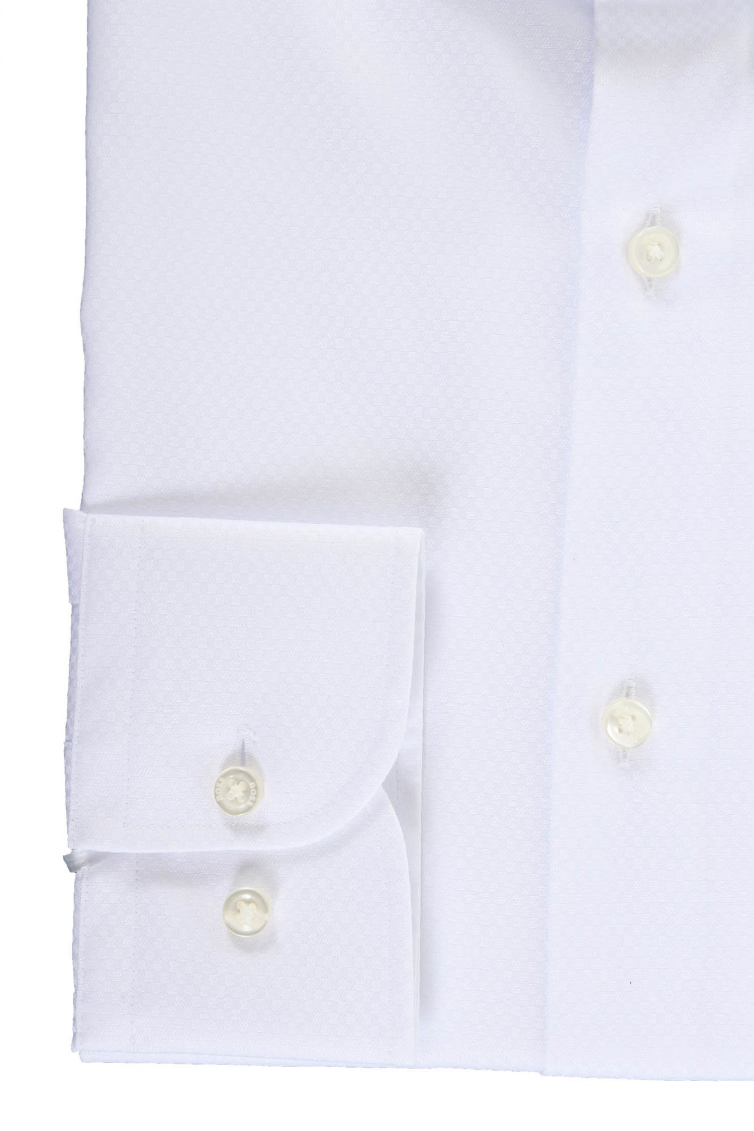 BOSS ΠΟΥΚΑΜΙΣΟ ΜΙΚΡΟΣΧΕΔΙΟ SLIM FIT ORGANIC COTTON H-HANK-SPREAD-C1-222 ΛΕΥΚΟ