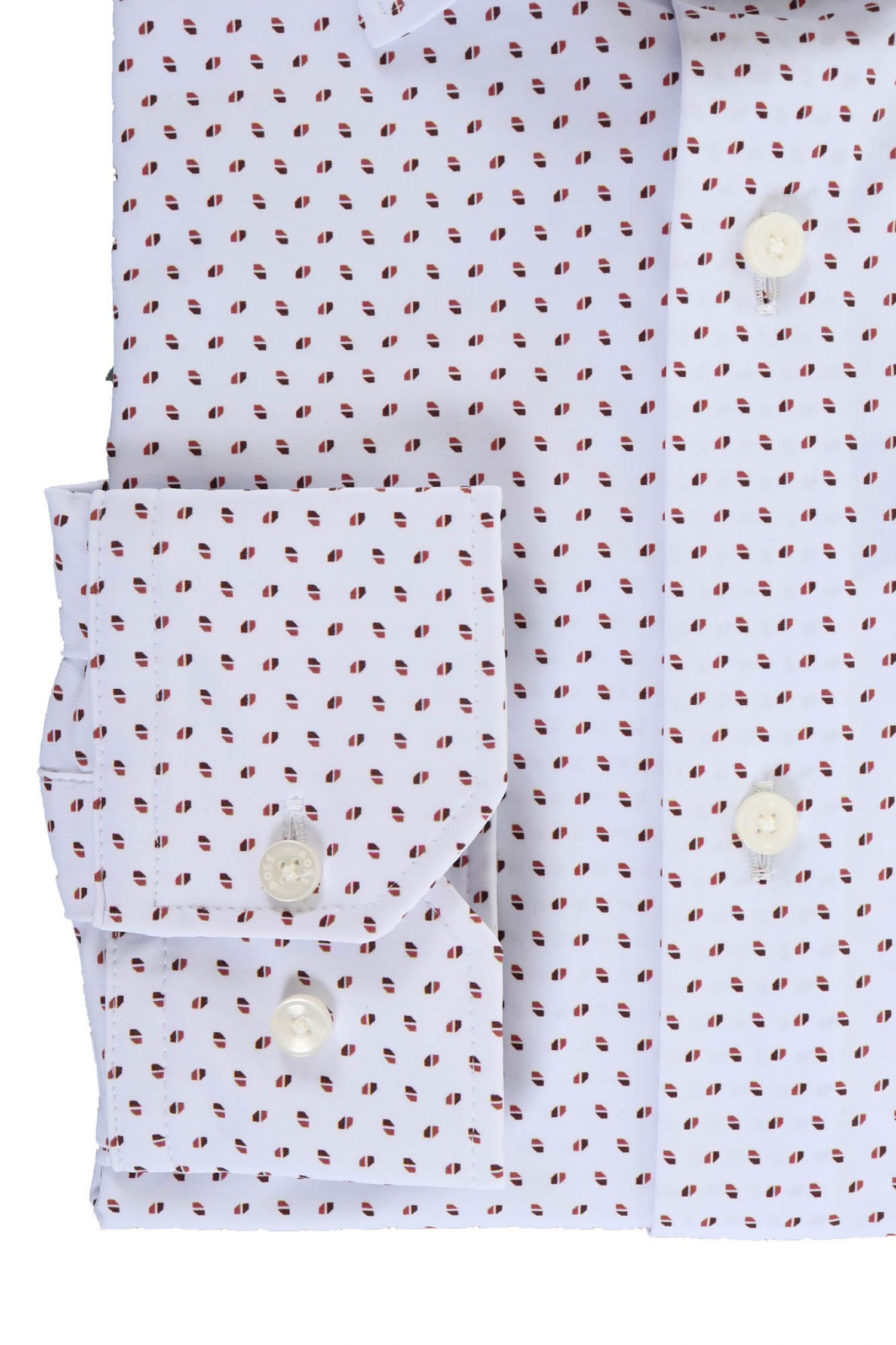 BOSS PERFORMANCE ΠΟΥΚΑΜΙΣΟ ΜΙΚΡΟΣΧΕΔΙΟ REGULAR FIT P-JOE-KENT-C1-222 ΛΕΥΚΟ-ΜΠΟΡΝΤΩ φωτογραφία