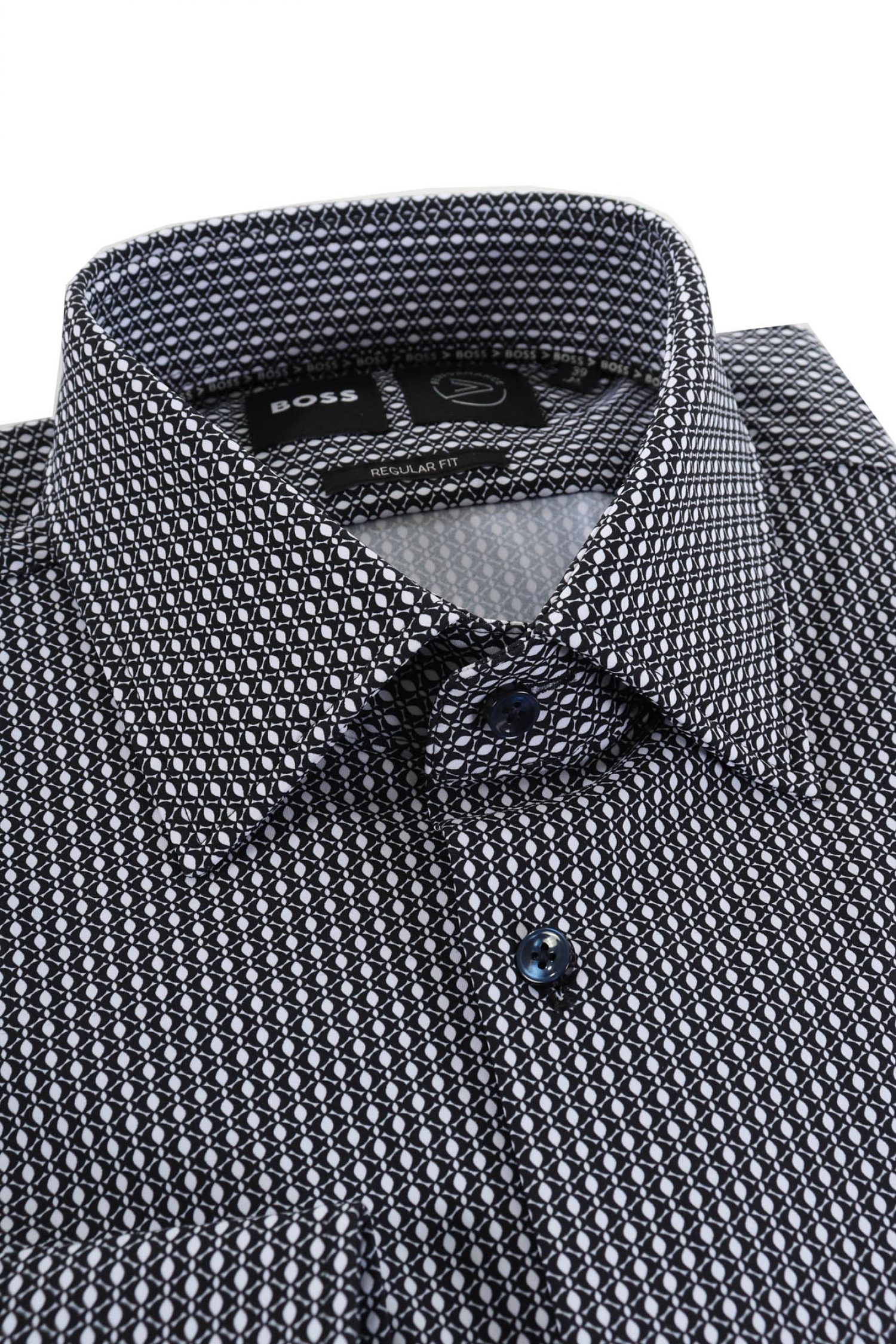 BOSS PERFORMANCE ΠΟΥΚΑΜΙΣΟ ΜΙΚΡΟΣΧΕΔΙΟ REGULAR FIT P-JOE-KENT-C1-222 ΜΠΛΕ φωτογραφία