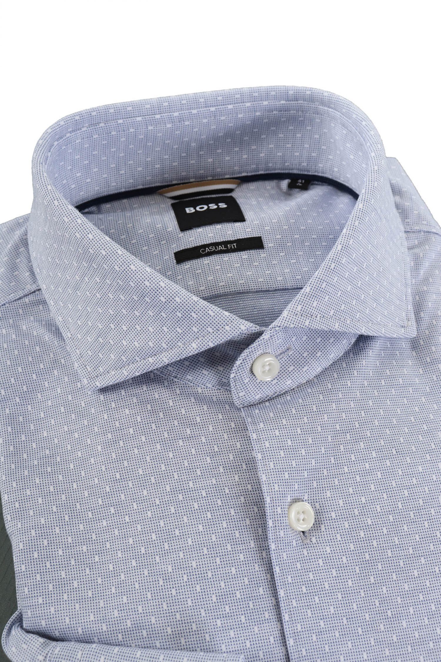 BOSS ΠΟΥΚΑΜΙΣΟ ΜΙΚΡΟΣΧΕΔΙΟ CASUAL FIT C-HAL-SPREAD-C1-223 ΣΙΕΛ φωτογραφία