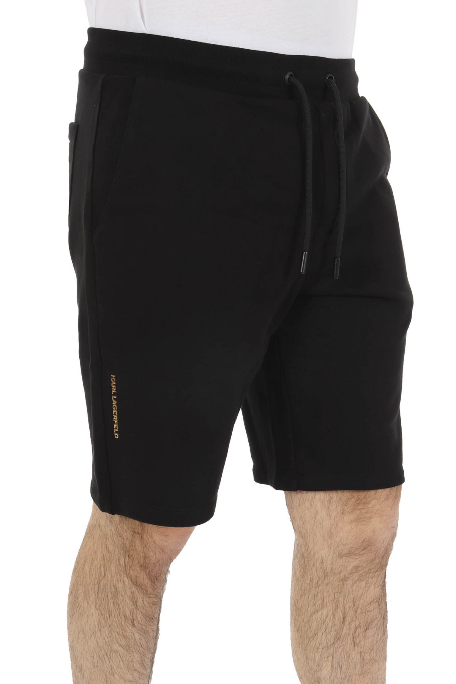 KARL LAGERFELD ΒΕΡΜΟΥΔΑ GOLD LOGO ΜΑΥΡΟ φωτογραφία