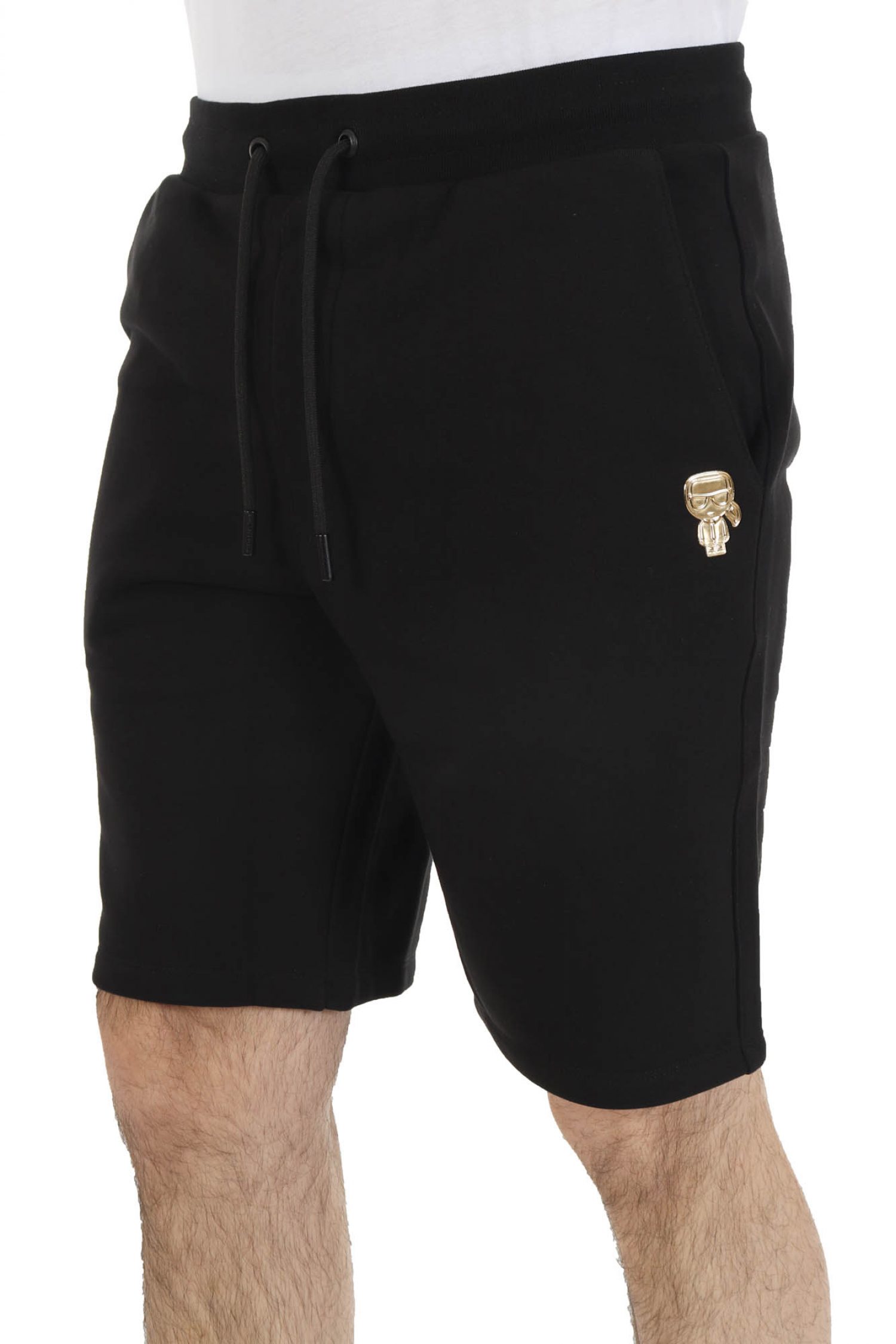 KARL LAGERFELD ΒΕΡΜΟΥΔΑ GOLD LOGO ΜΑΥΡΟ φωτογραφία