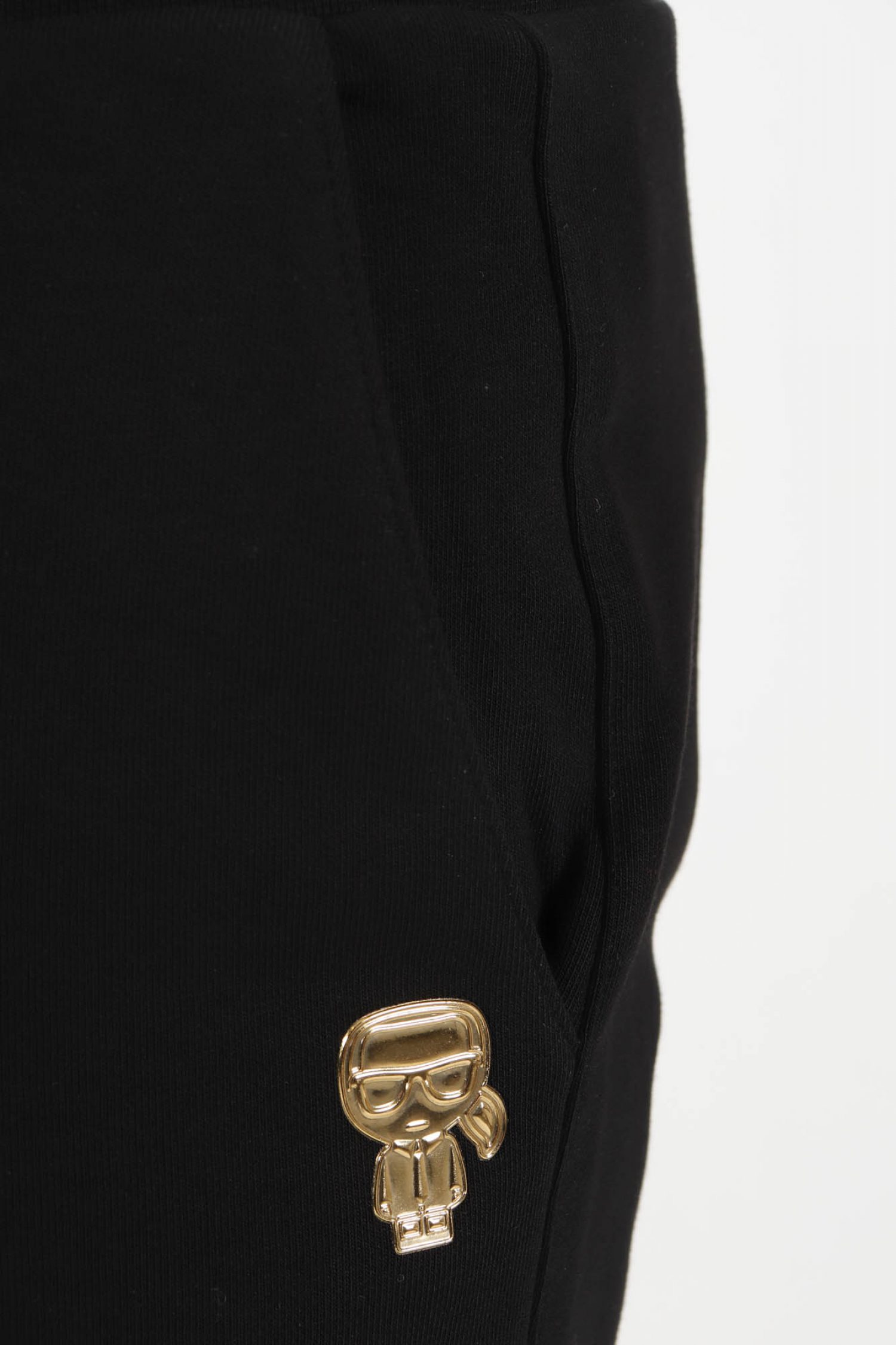 KARL LAGERFELD ΒΕΡΜΟΥΔΑ GOLD LOGO ΜΑΥΡΟ φωτογραφία