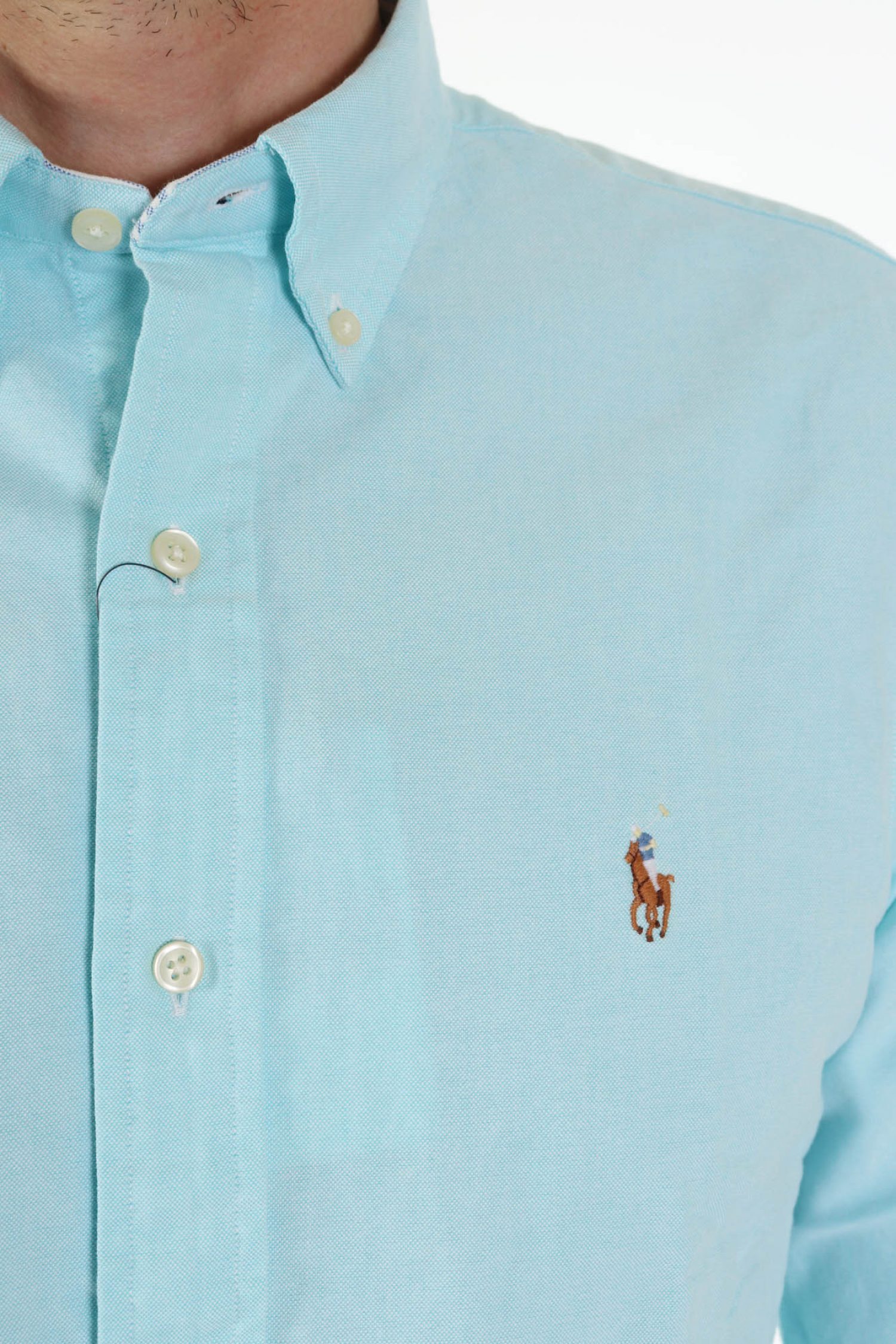 RALPH LAUREN ΠΟΥΚΑΜΙΣΟ BUTTON DOWN CUSTOM FIT ΟΙΝΟΠΝΕΥΜΑΤΙ φωτογραφία