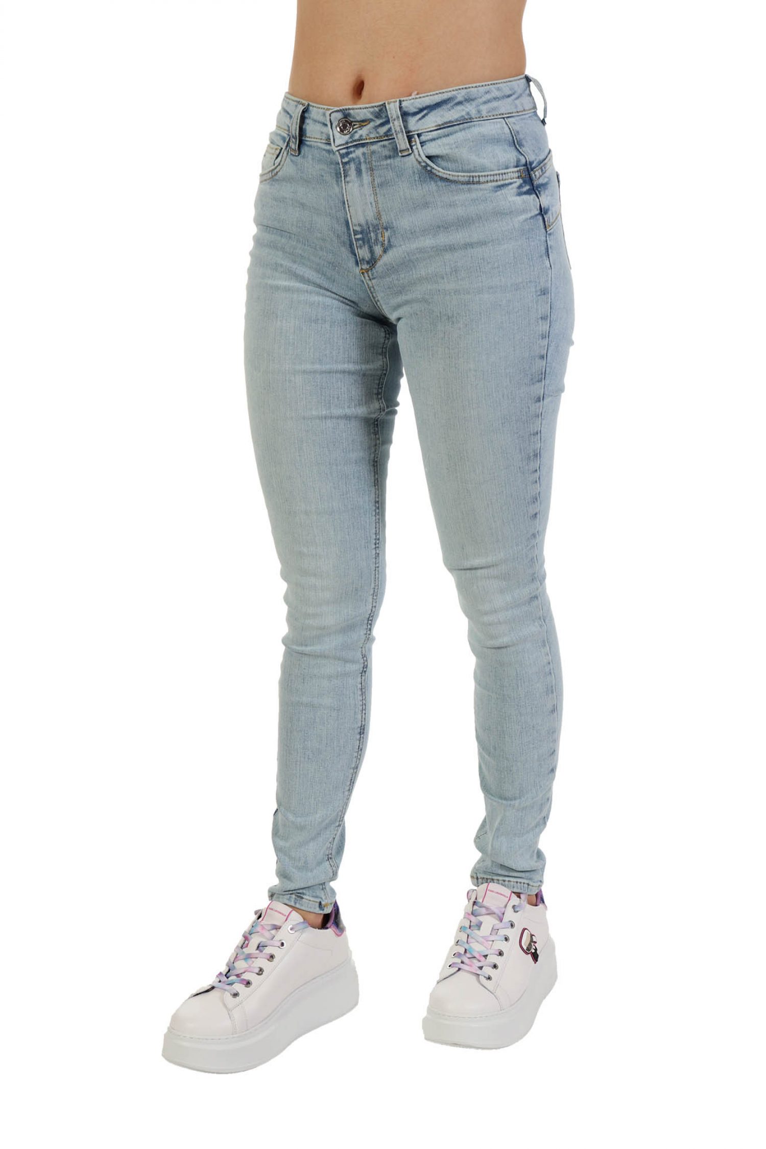 LIU -JO ΠΑΝΤΕΛΟΝΙ JEANS DIVINE BOTTOM UP SKINNY ΓΑΛΑΖΙΟ