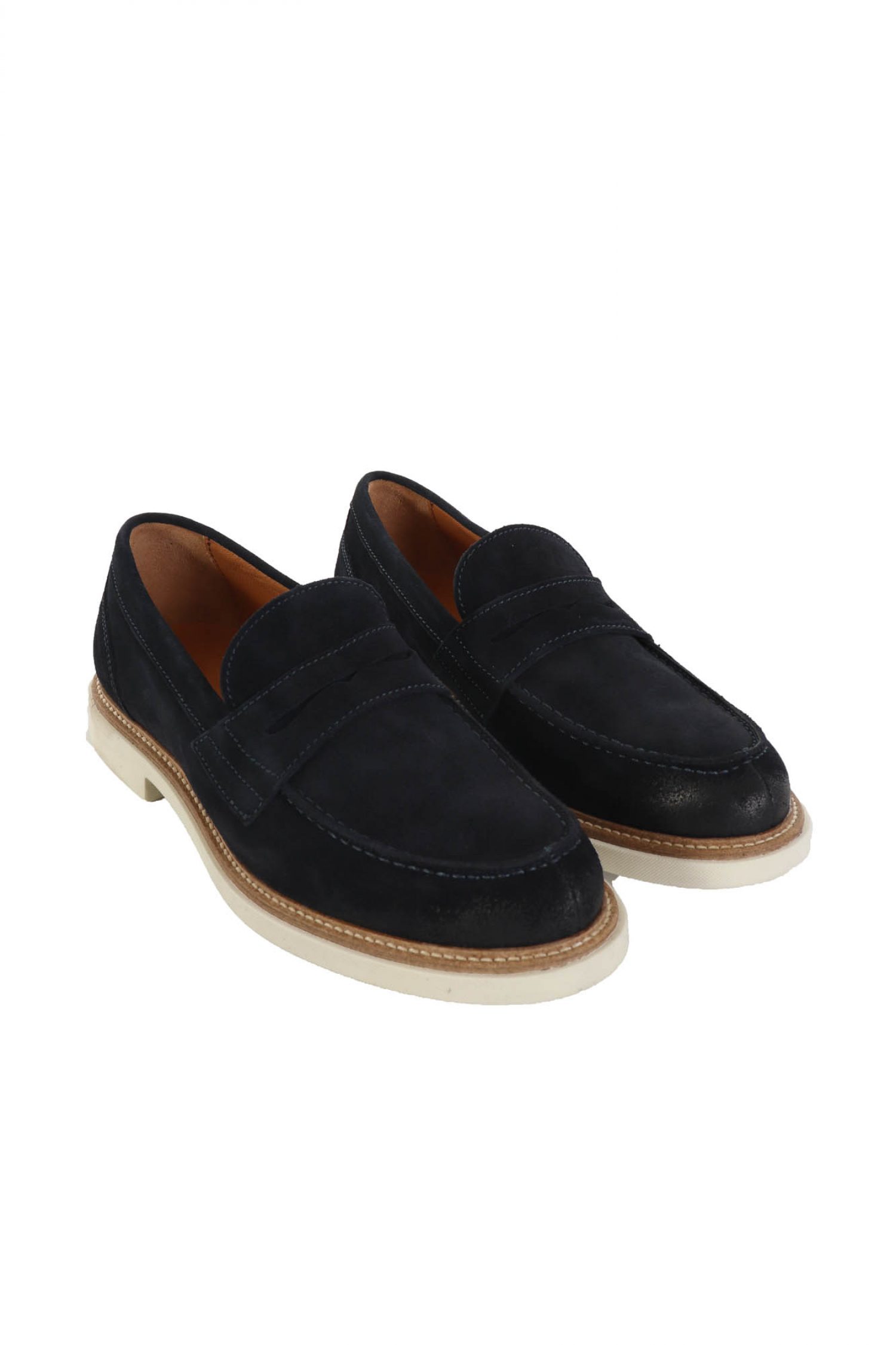MARCO FERRETTI ΠΑΠΟΥΤΣΙΑ LOAFER ANTIK SUEDE ΜΠΛΕ