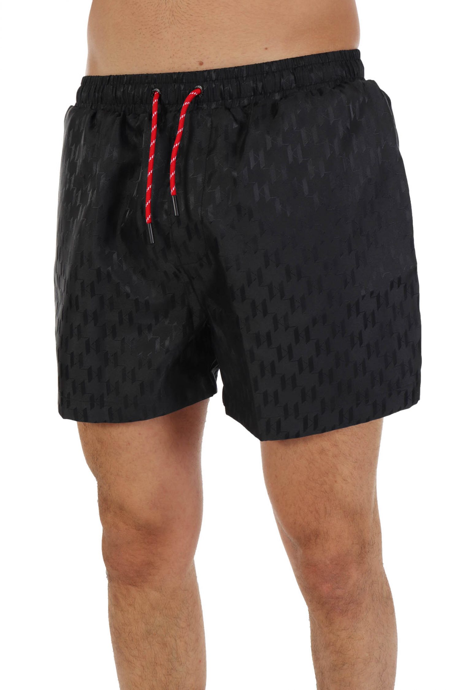 KARL LAGERFELD ΜΑΓΙΩ ALL OVER MONOGRAM LOGO ΜΑΥΡΟ