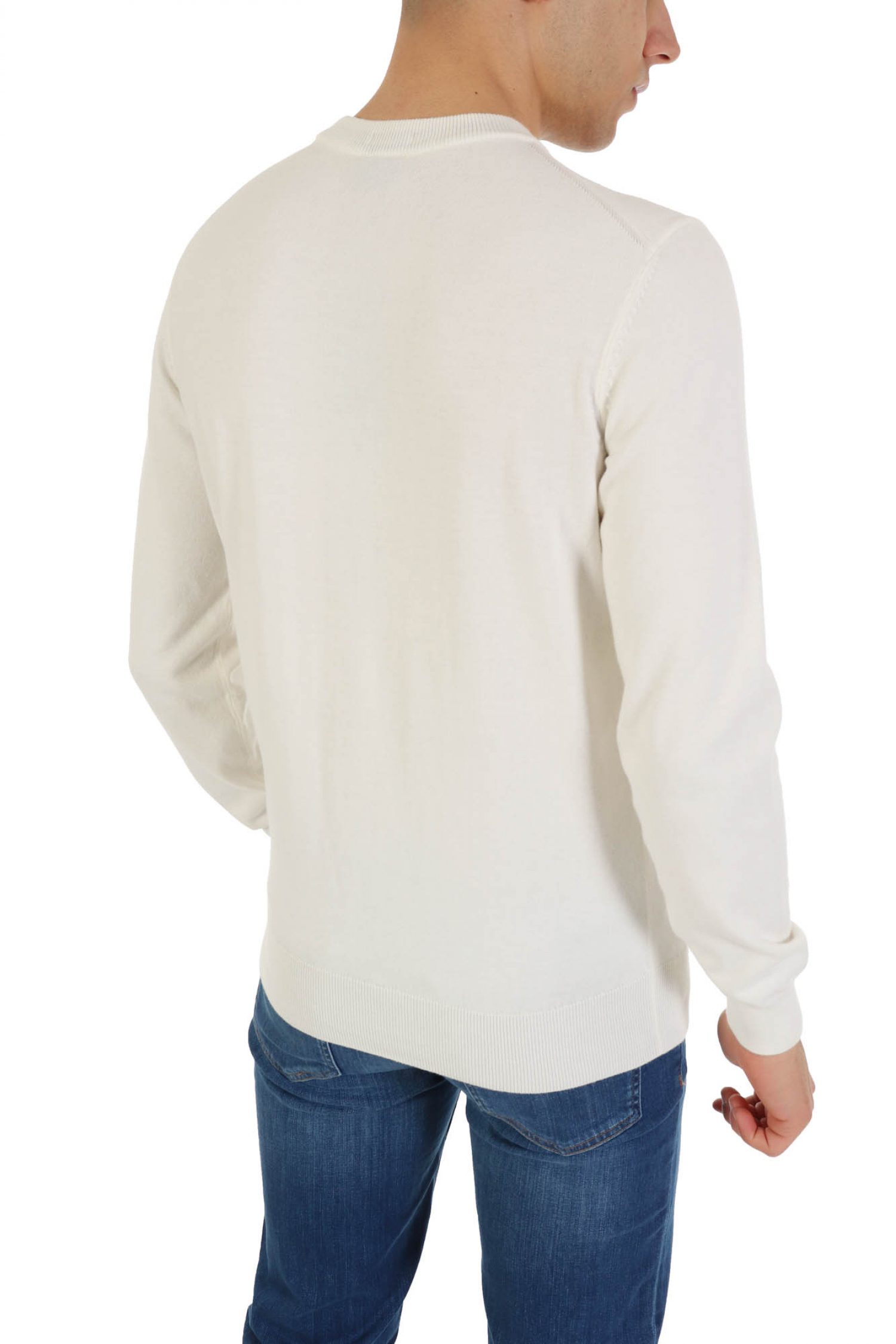 BOSS ΠΛΕΚΤΟ ROUND NECK PACAS-L ΥΠΟΛΕΥΚΟ φωτογραφία