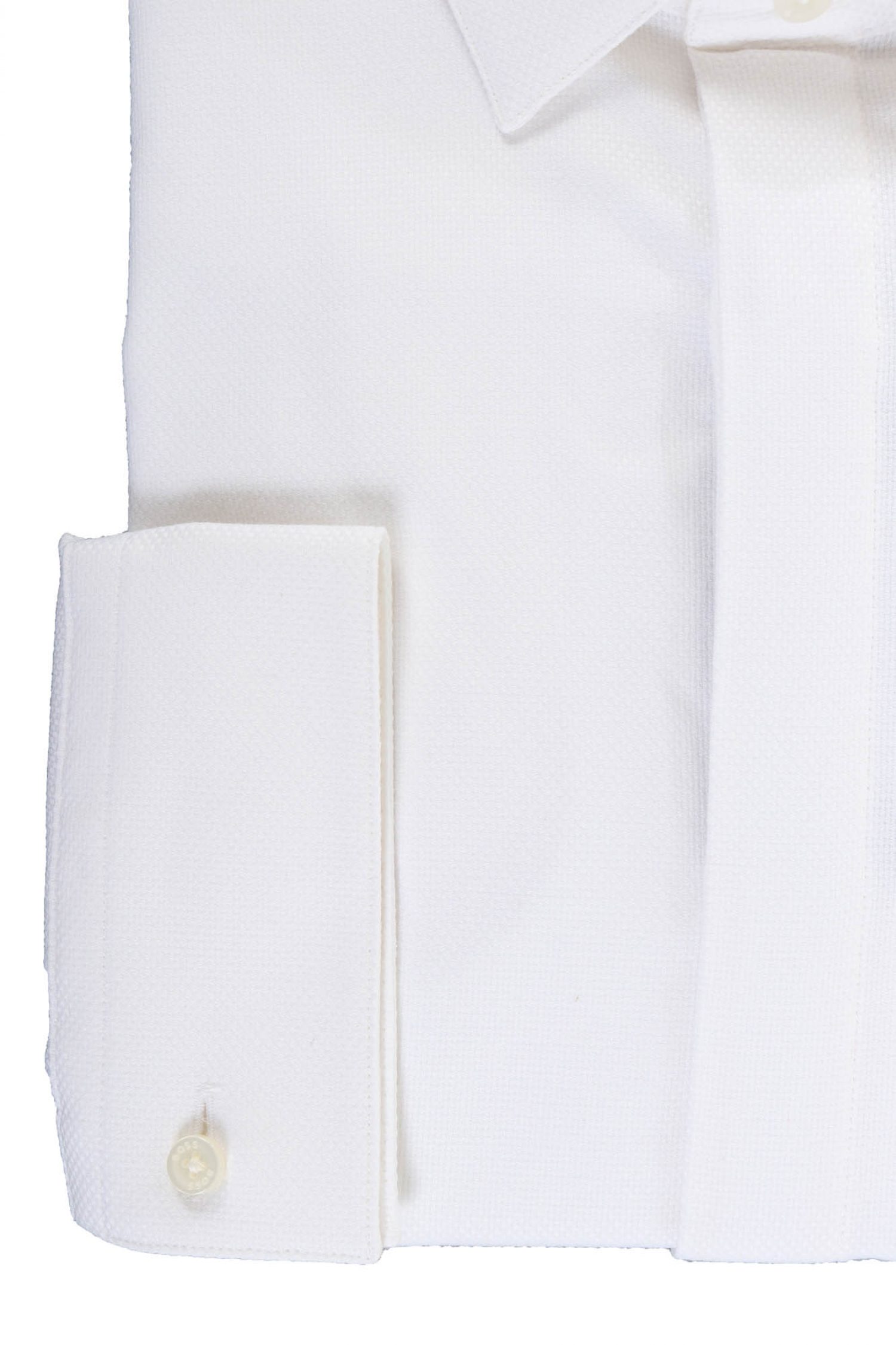 BOSS ΠΟΥΚΑΜΙΣΟ MΙΚΡΟΣΧΕΔΙΟ SLIM FIT STRETCH EASY IRON H-HANK-S-PART-C1 -232 ΛΕΥΚΟ