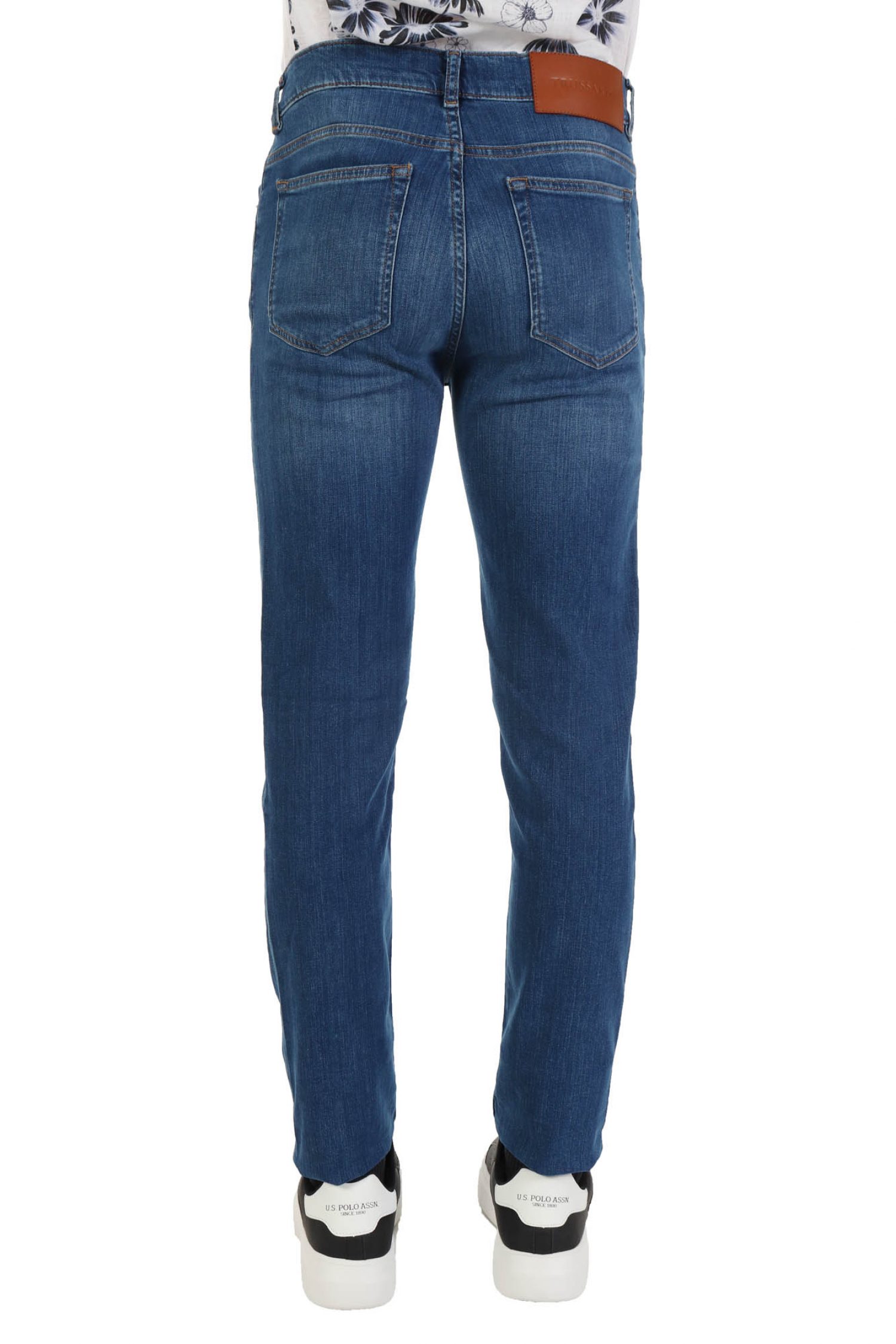 TRUSSARDI JEANS ΠΑΝΤΕΛΟΝΙ JEANS 370CLOSE DENIM NICE TOP ΜΠΛΕ