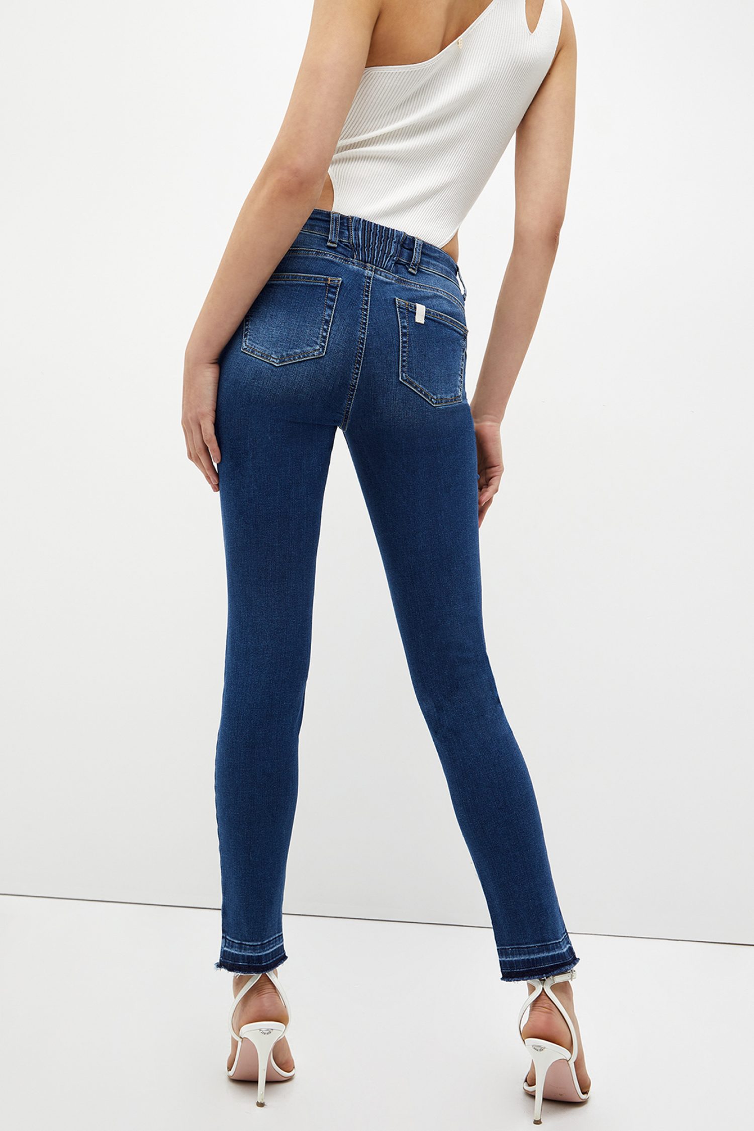 LIU -JO BETTER DENIM ΠΑΝΤΕΛΟΝΙ JEANS SKINNY FIT ΞΕΦΤΙΑ ΤΕΛΕΙΩΜΑ ΜΠΛΕ
