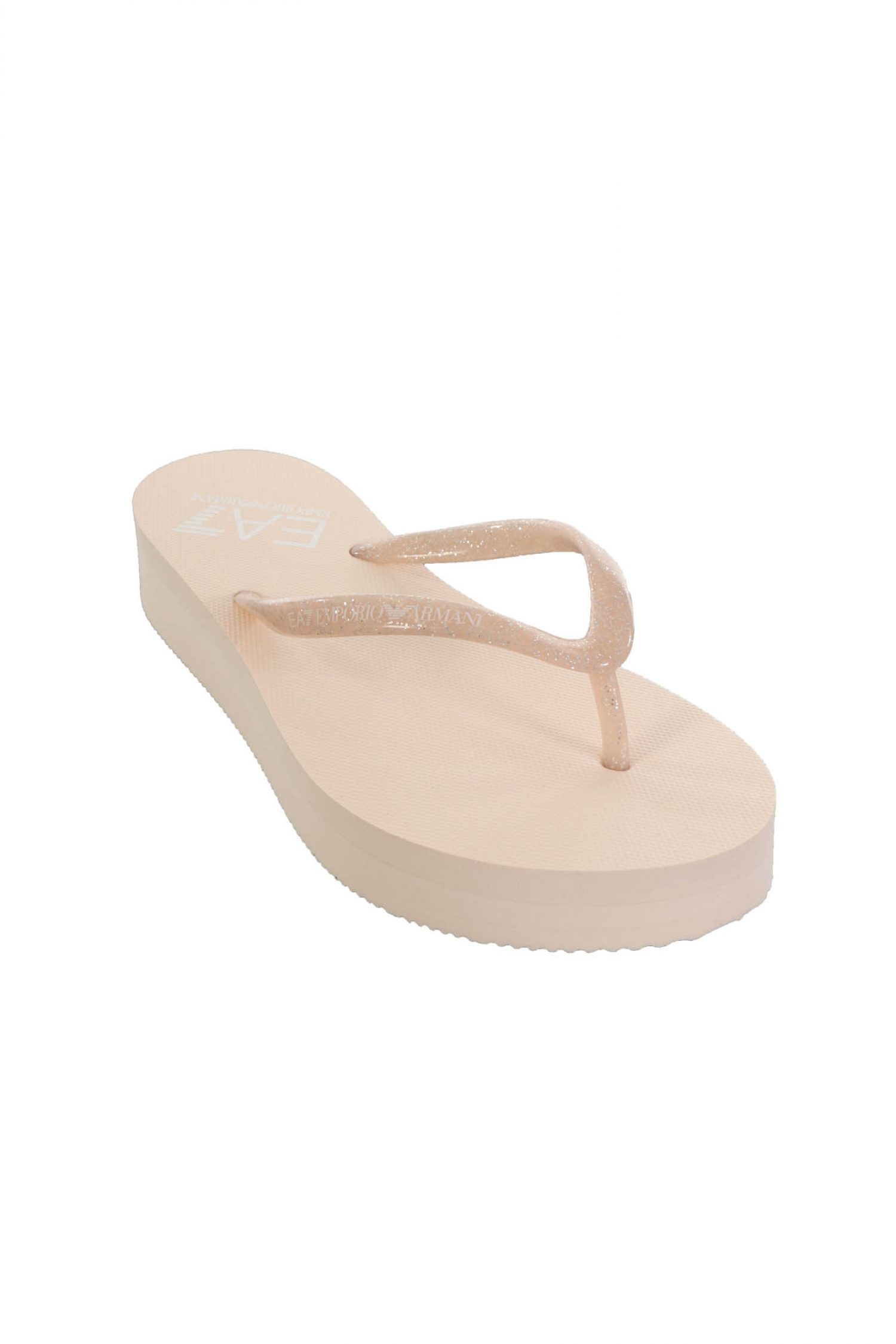 ARMANI 7 ΠΑΠΟΥΤΣΙΑ ΠΑΝΤΟΦΛΕΣ BEACHWEAR ME ΓΚΛΙΤΕΡ LOGO ΡΟΖ φωτογραφία