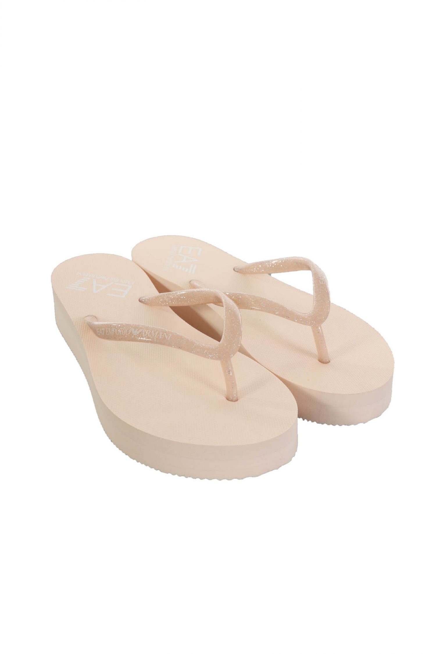 ARMANI 7 ΠΑΠΟΥΤΣΙΑ ΠΑΝΤΟΦΛΕΣ BEACHWEAR ME ΓΚΛΙΤΕΡ LOGO ΡΟΖ φωτογραφία