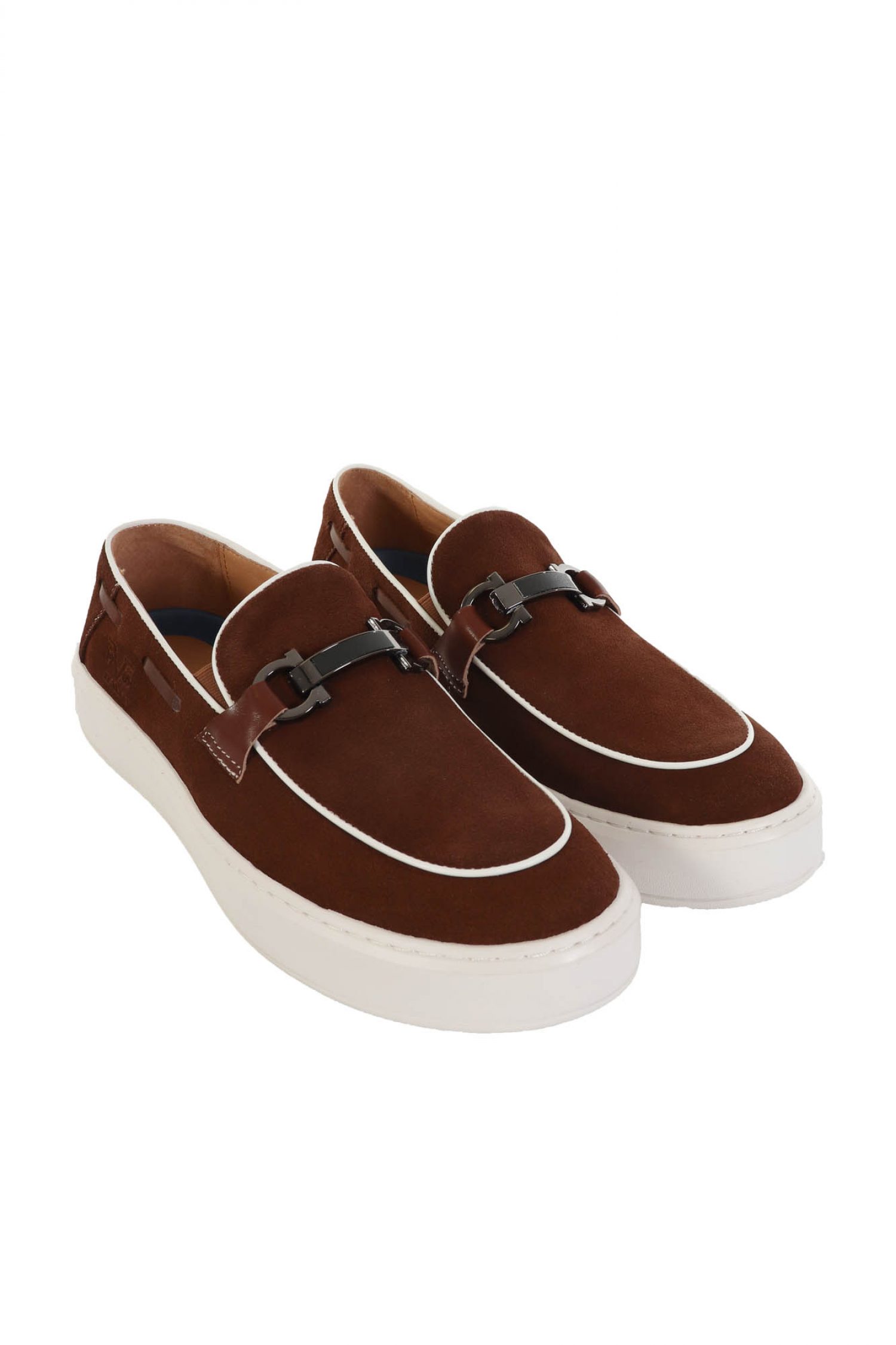 V 19.69 ΠΑΠΟΥΤΣΙ LOAFER SUEDE ΚΑΦΕ φωτογραφία