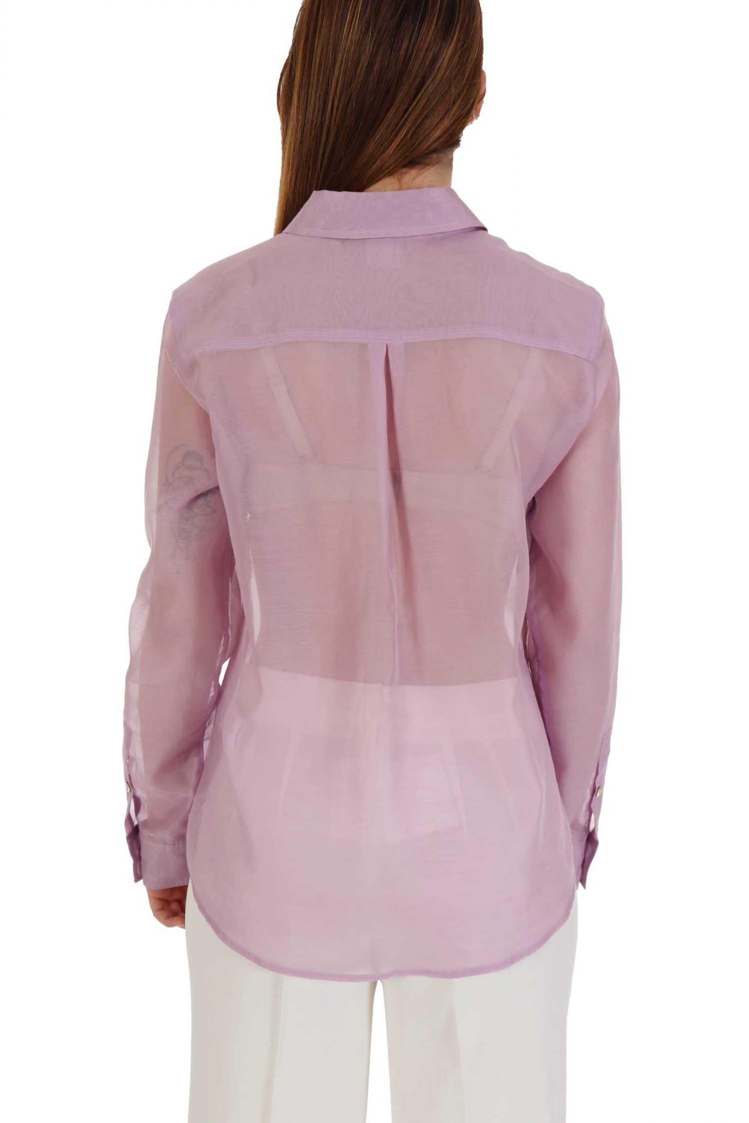 MARELLA MONOCHROME ΠΟΥΚΑΜΙΣΟ FELTRO ΤΣΕΠΕΣ ΔΙΑΦΑΝΕΙΑ ΛΙΛΑ φωτογραφία