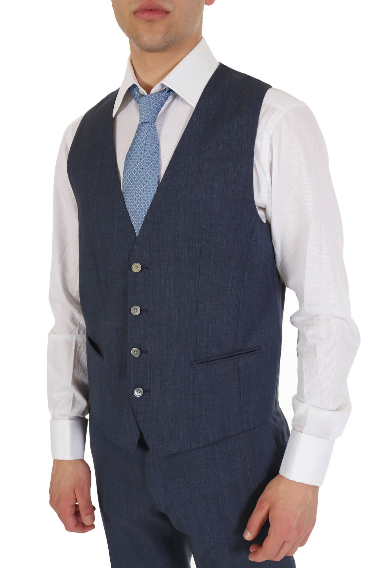 BOSS ΓΙΛΕΚΟ ΚΟΥΣΤΟΥΜΙΟΥ HUGE-VEST-MM-224 ΡΑΦ ΜΠΛΕ