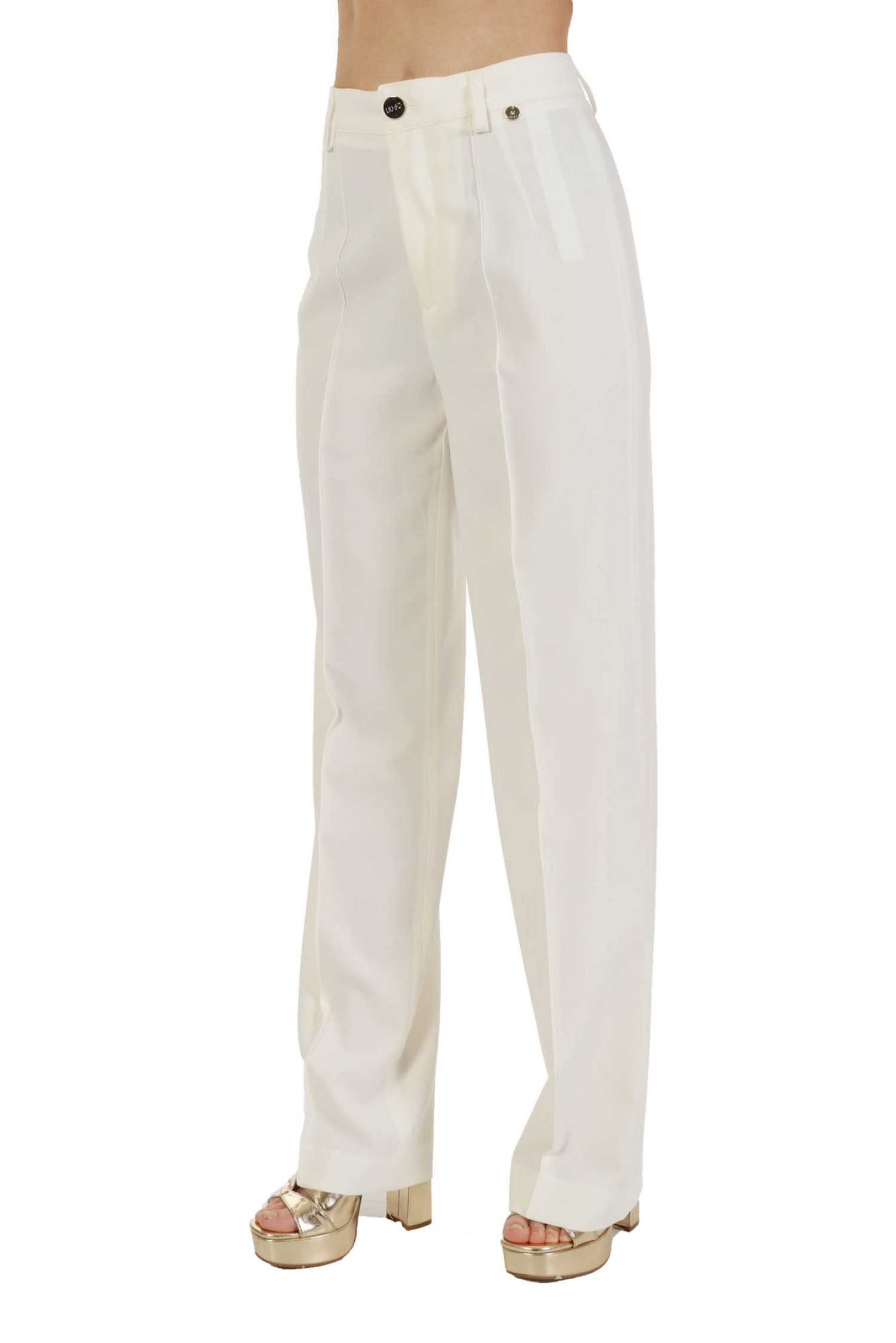 LIU-JO ΠΑΝΤΕΛΟΝA ΛΟΓΟ ΜΕΤΑΛΛΙΚΟ ΙΒΟΥΑΡ