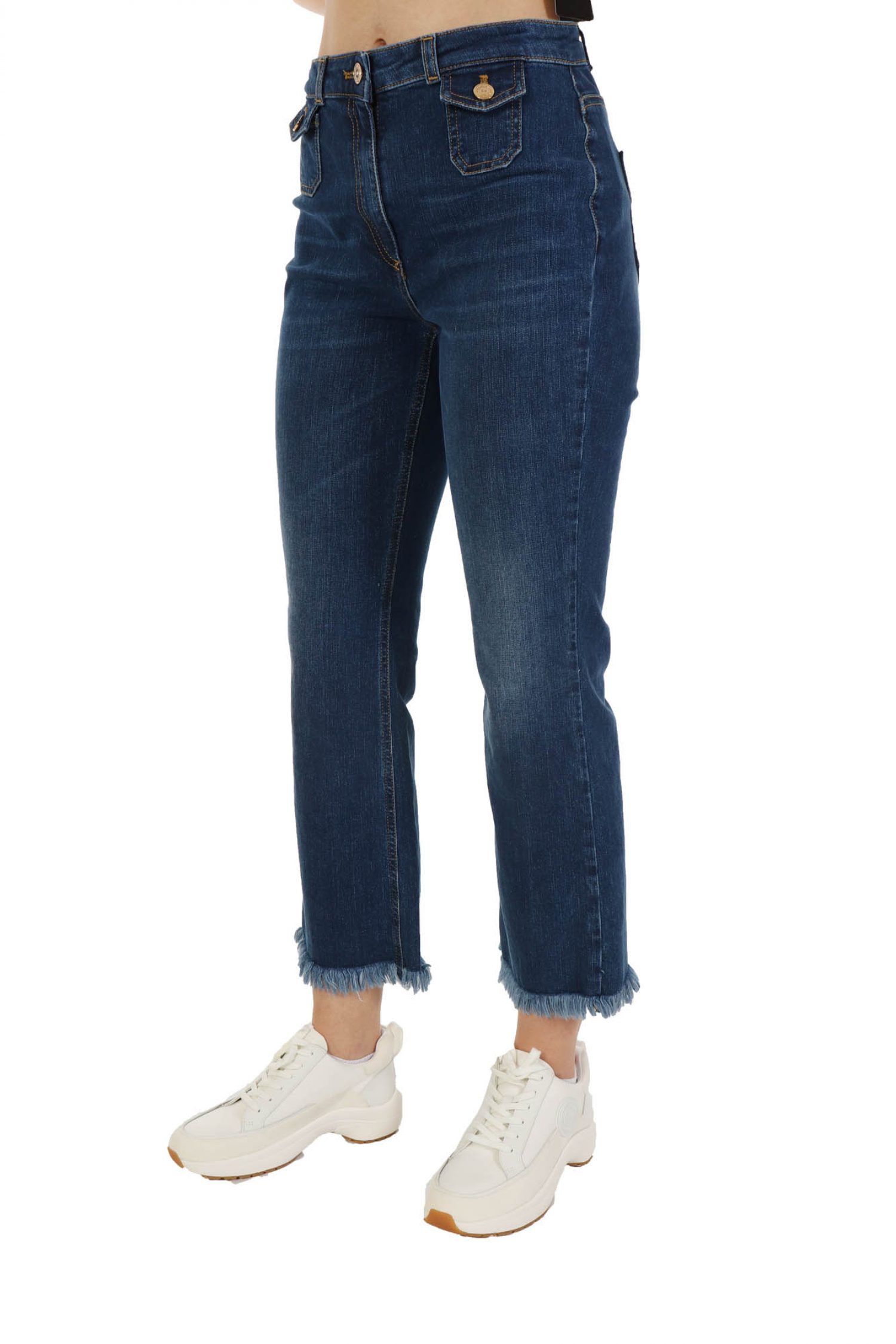 ELISABETTA FRANCHI ΠΑΝΤΕΛΟΝΙ JEANS HIGH WAIST ΜΠΛΕ φωτογραφία