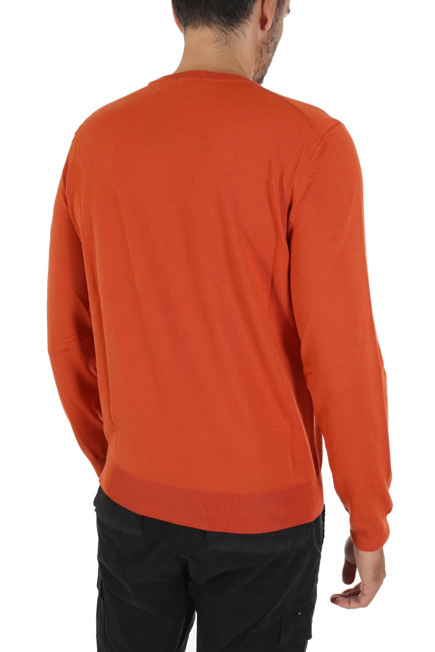 BOSS ΠΛΕΚΤΟ ROUND NECK BOTTO-L ΠΟΡΤΟΚΑΛΙ φωτογραφία