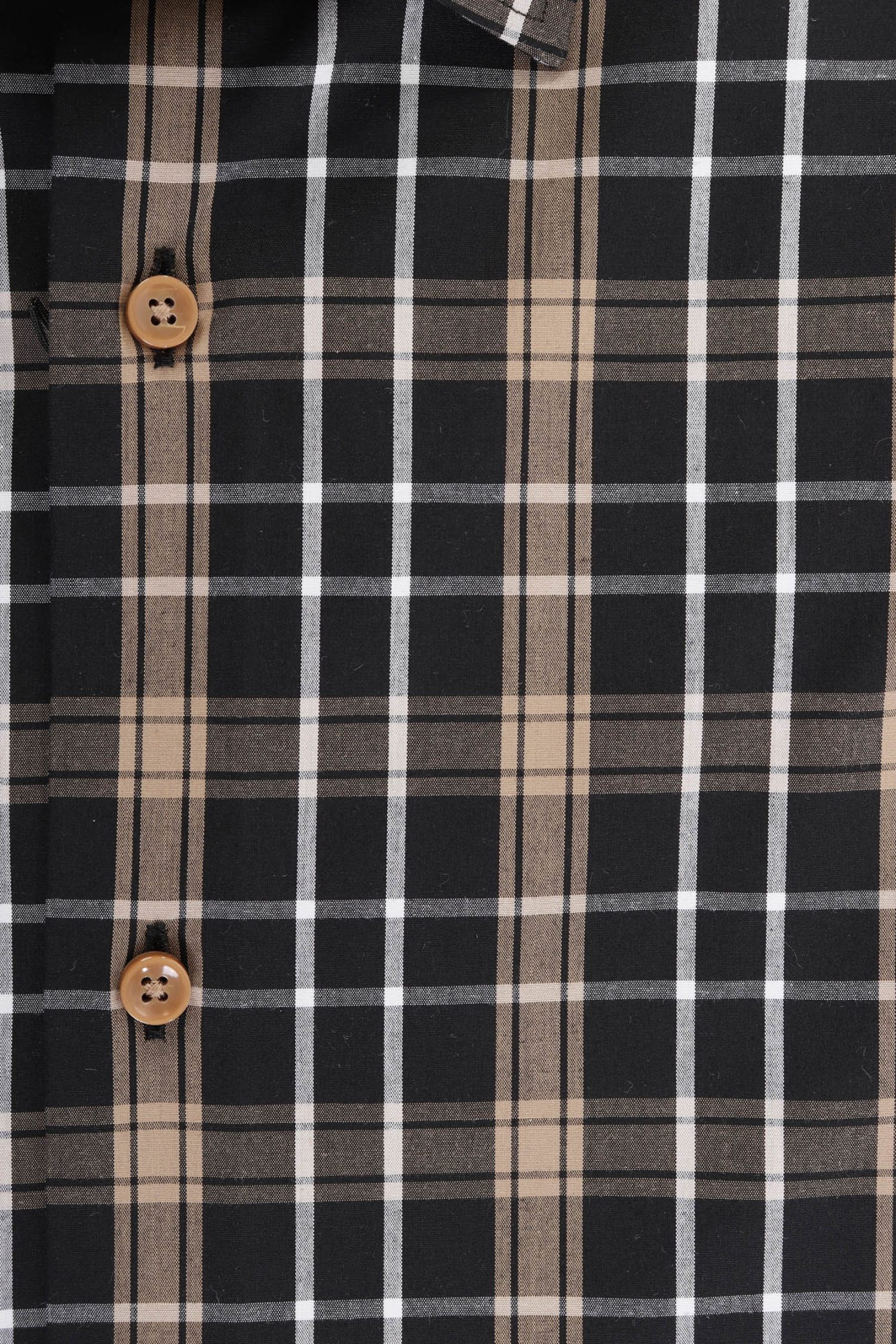 BOSS ΠΟΥΚΑΜΙΣΟ ΚΑΡΩ SLIM FIT STRETCH H-HANK-KENT-C1-214 ΜΠΕΖ-ΜΑΥΡΟ φωτογραφία