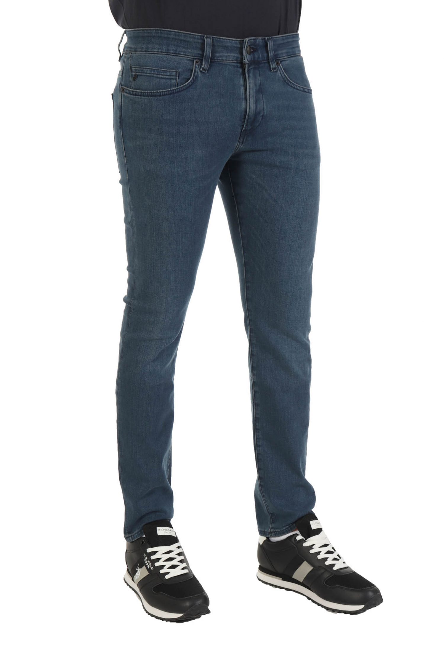 BOSS ΠΑΝΤΕΛΟΝΙ JEANS DELAWARE 3-1 SLIM FIT ΜΠΛΕ φωτογραφία