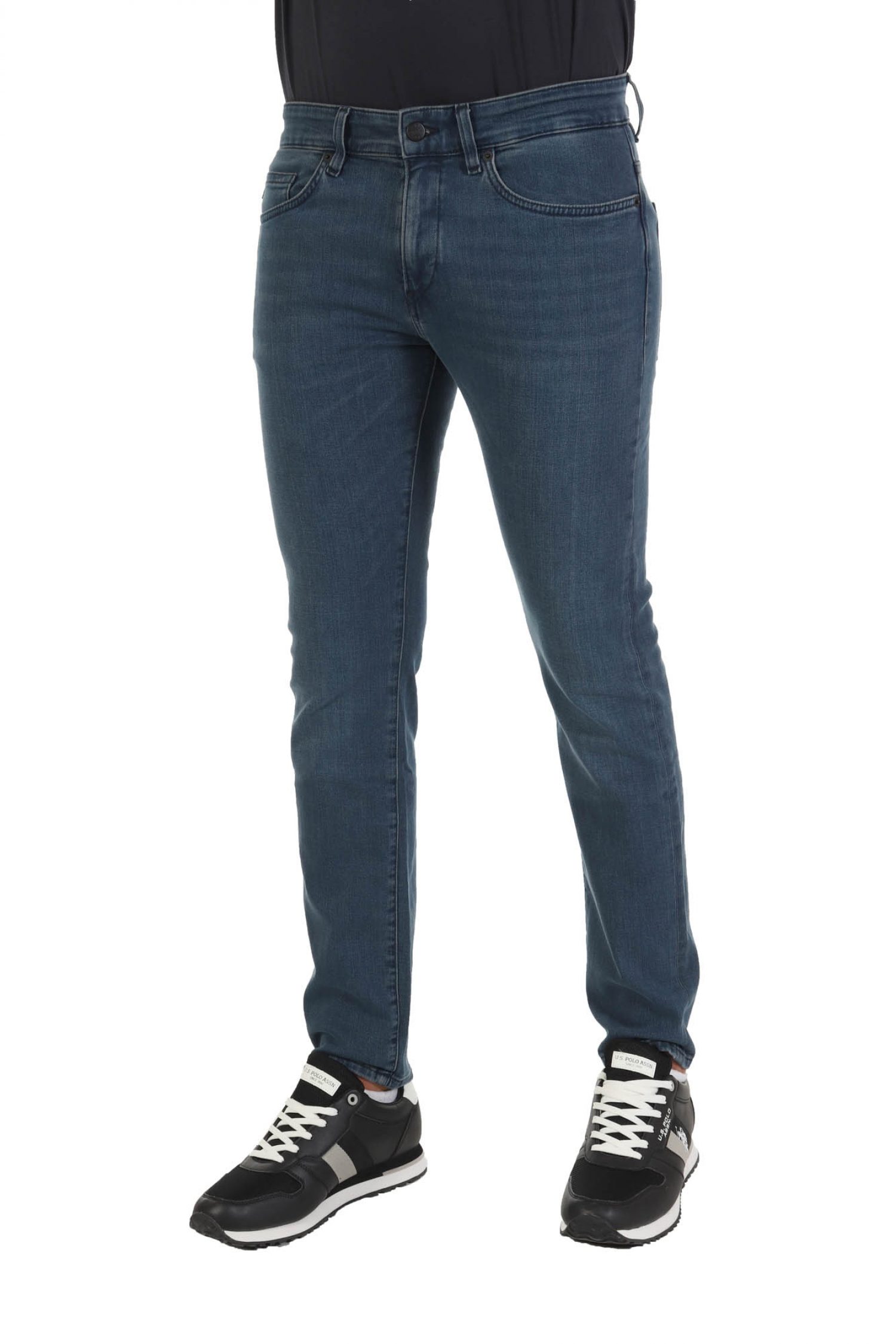 BOSS ΠΑΝΤΕΛΟΝΙ JEANS DELAWARE 3-1 SLIM FIT ΜΠΛΕ φωτογραφία