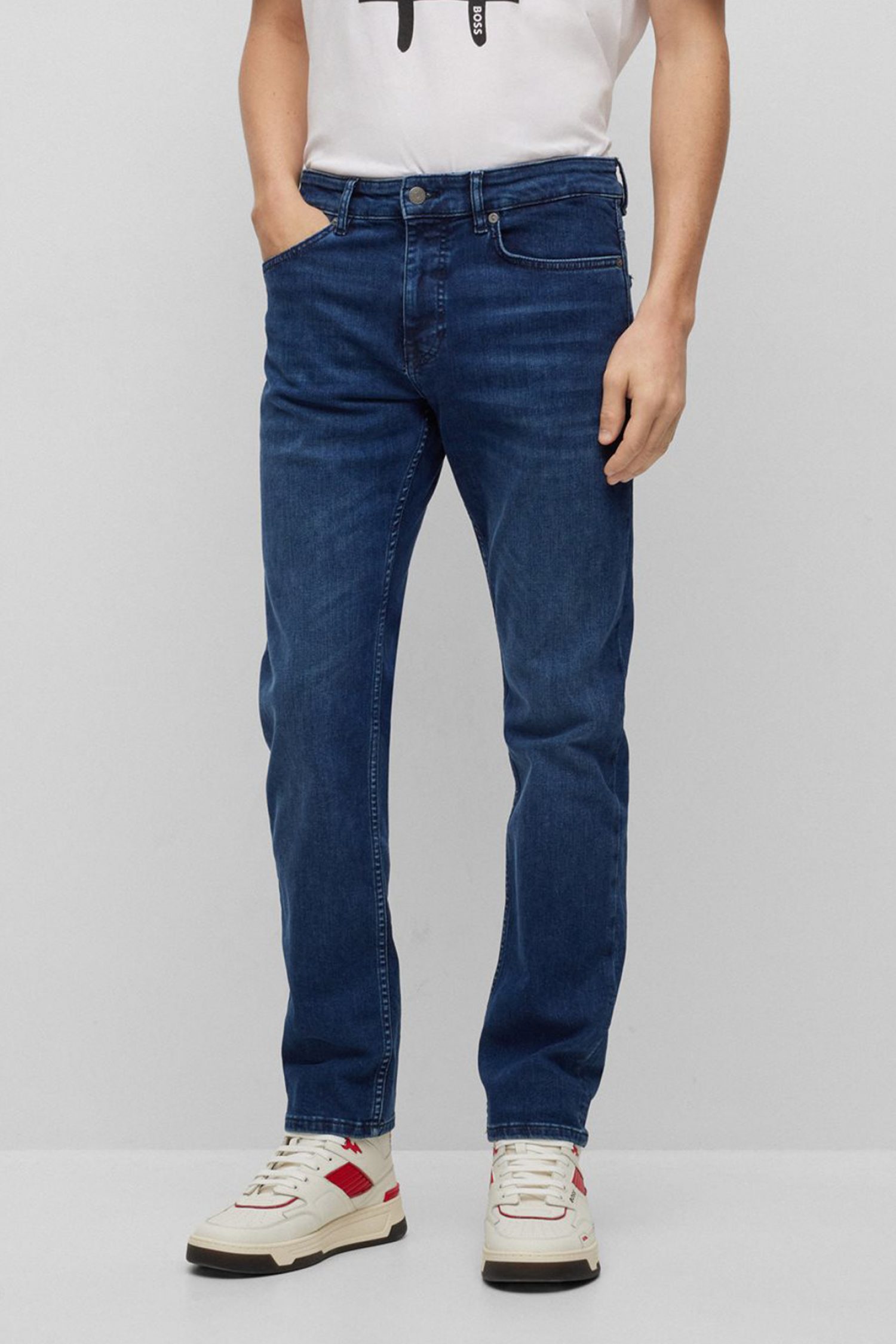 BOSS CASUAL ΠΑΝΤΕΛΟΝΙ JEANS DELAWARE BC-P-HOUSE SLIM FIT ΜΠΛΕ φωτογραφία