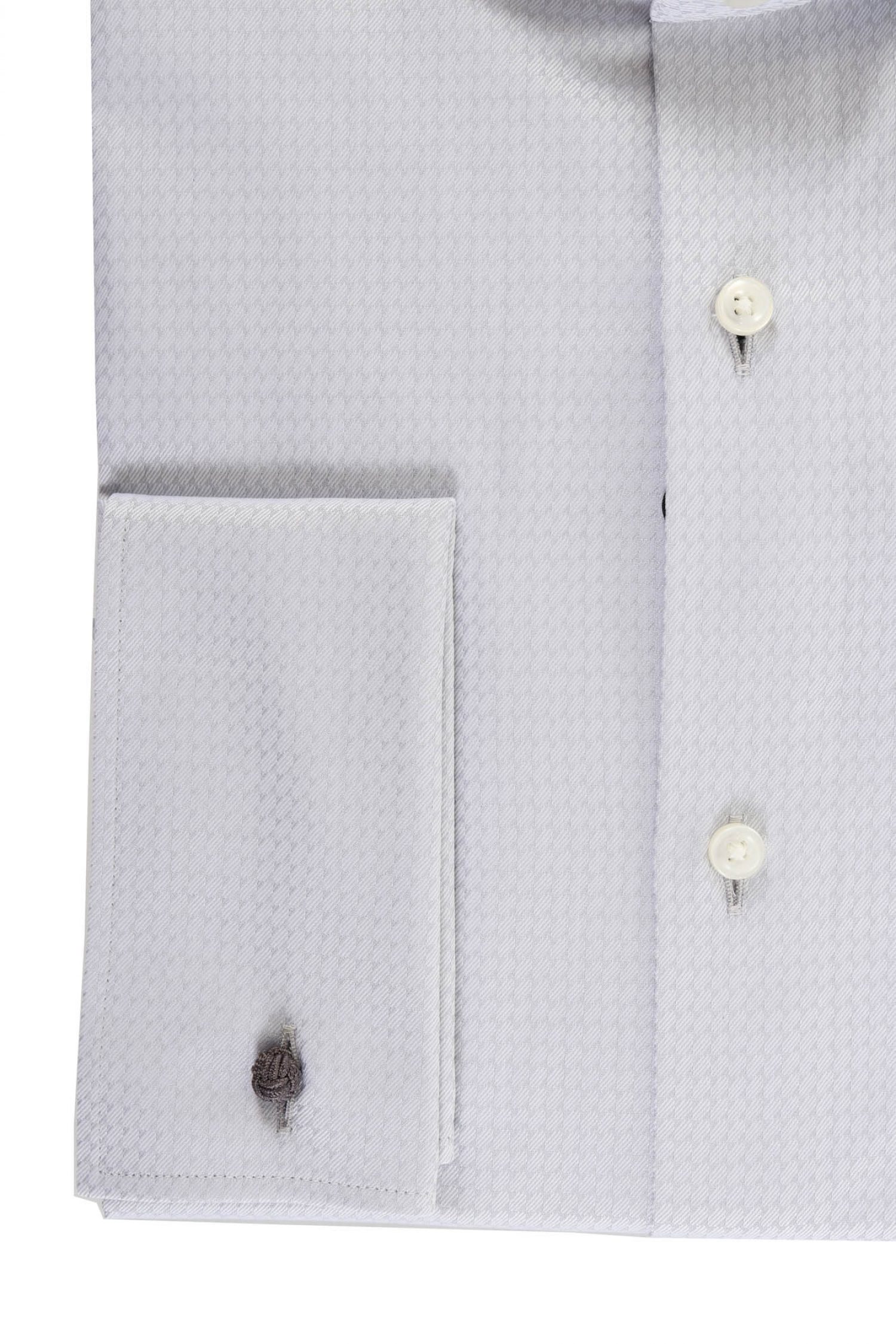 BOSS ΠΟΥΚΑΜΙΣΟ ΜΑΝΙΚΕΤΟΚΟΥΜΠΟ ΜΙΚΡΟΣΧΕΔΙΟ SLIF FIT H-HANK-SPREAD-DC-214 ΓΚΡΙ φωτογραφία