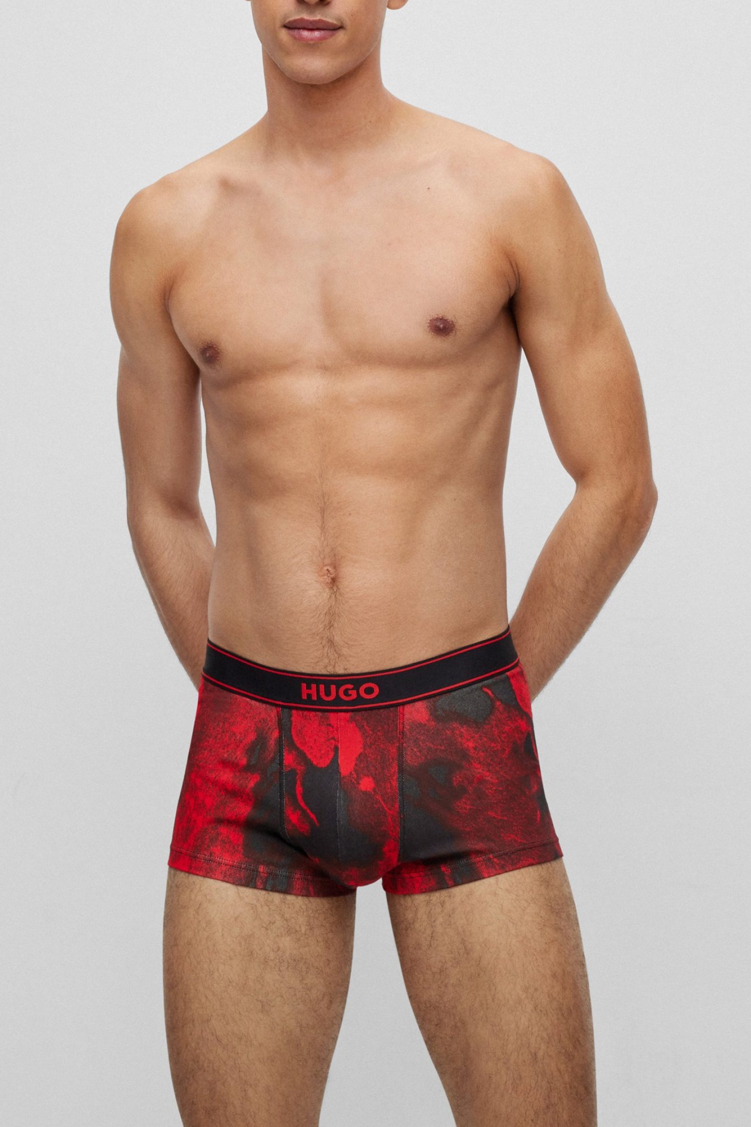 HUGO ΕΣΩΡΟΥΧΟ TRUNK CRUSH ΚΟΚΚΙΝΟ-ΜΑΥΡΟ