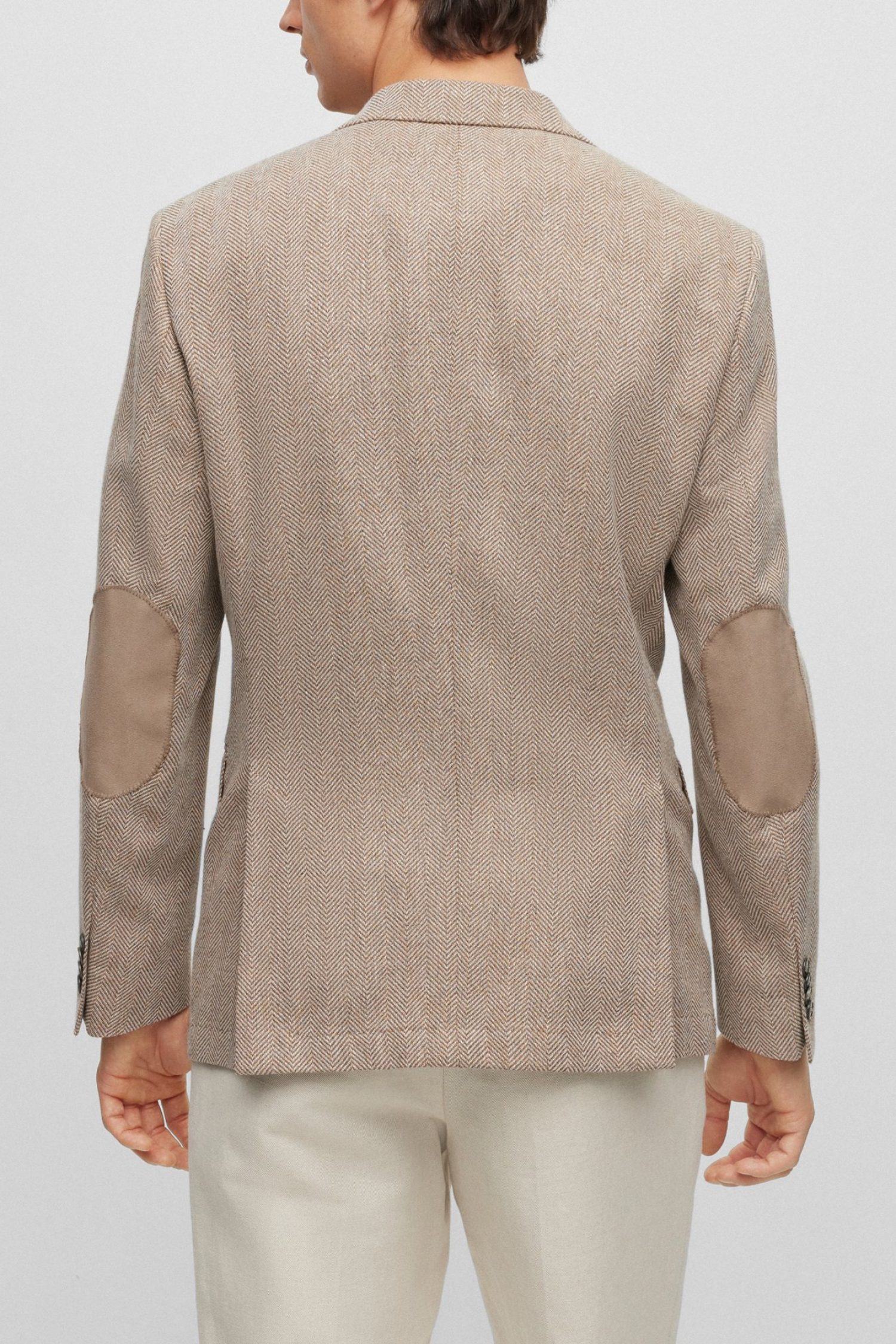 BOSS ΣΑΚΑΚΙ ΨΑΡΟΚΟΚΚΑΛΟ ΑΦΟΔΡΟ SLIM FIT H-HUTSON-ELBOW-233 ΜΠΕΖ