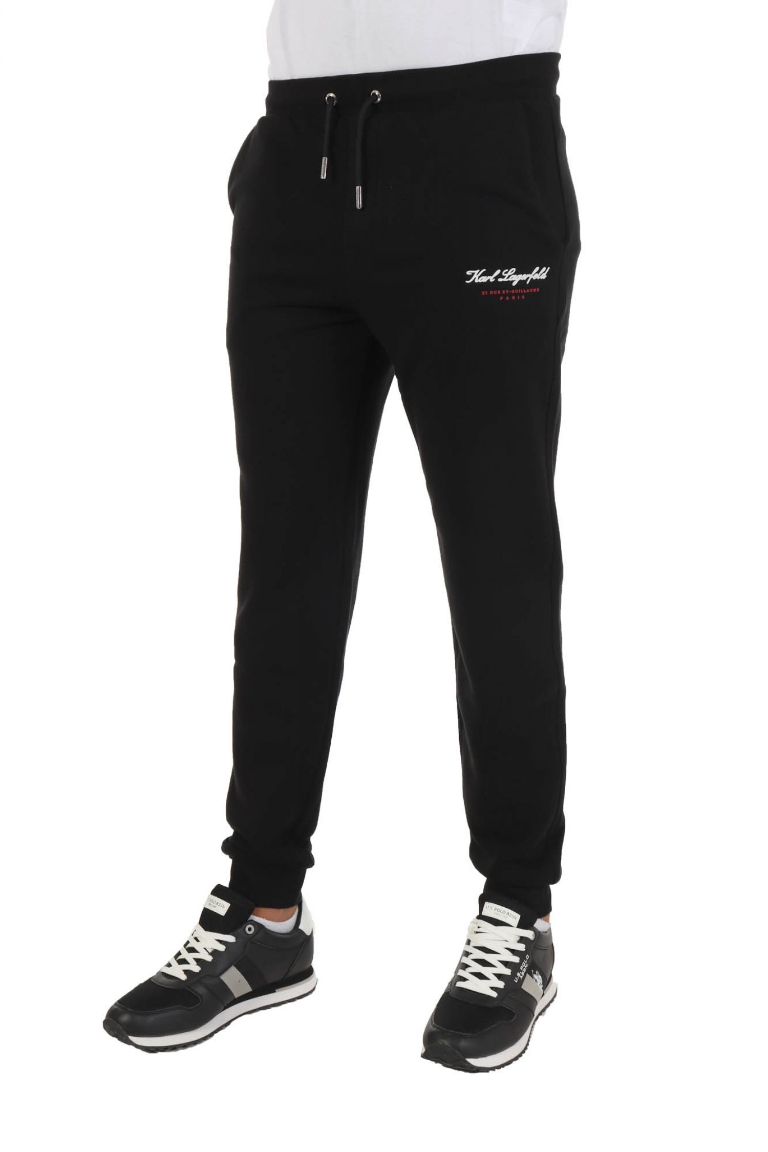 KARL LAGERFELD ΠΑΝΤΕΛΟΝΙ ΦΟΡΜΑ LOGO ΜΑΥΡΟ