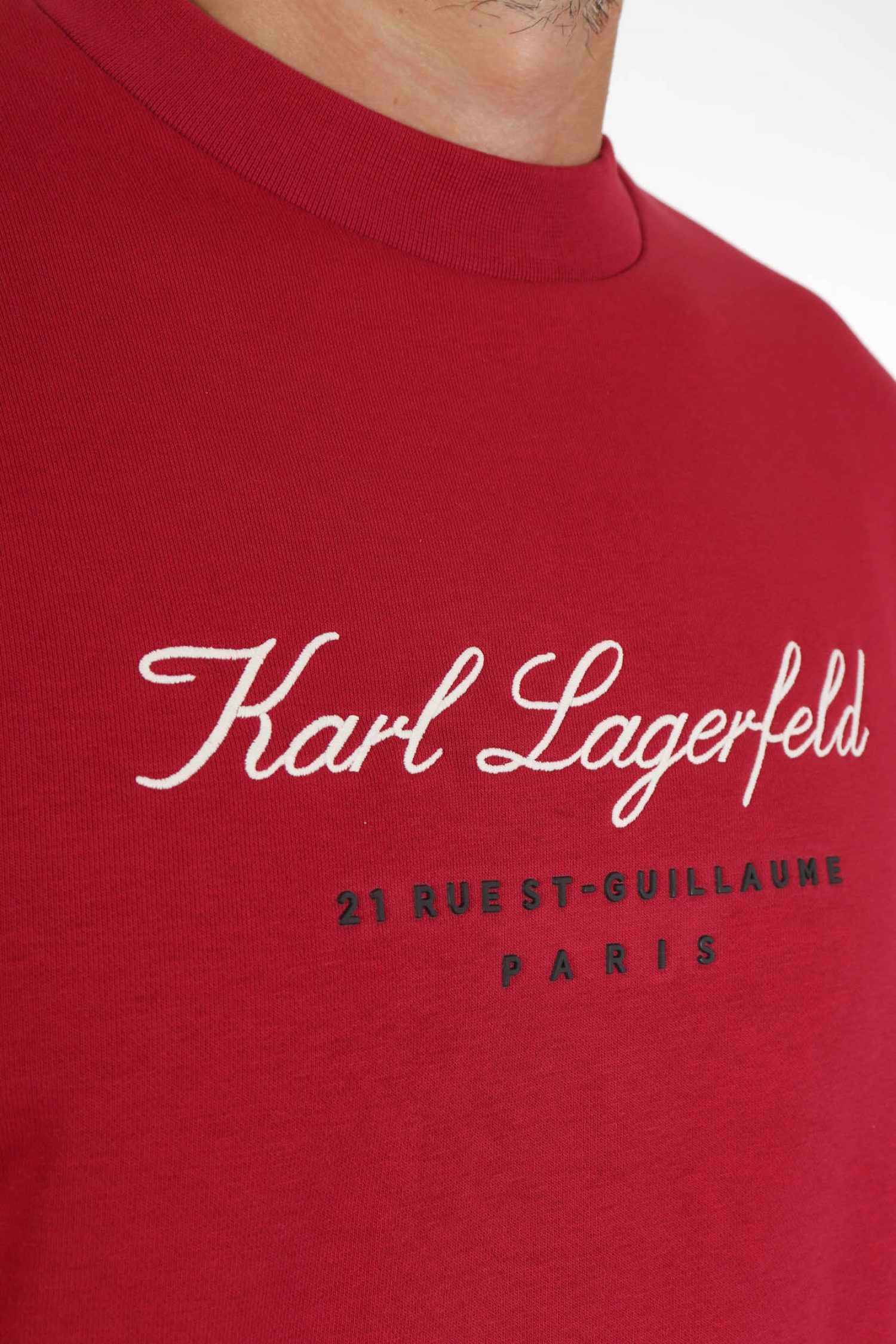 KARL LAGERFELD ΦΟΥΤΕΡ CREW NECK LOGO ΚΟΚΚΙΝΟ φωτογραφία