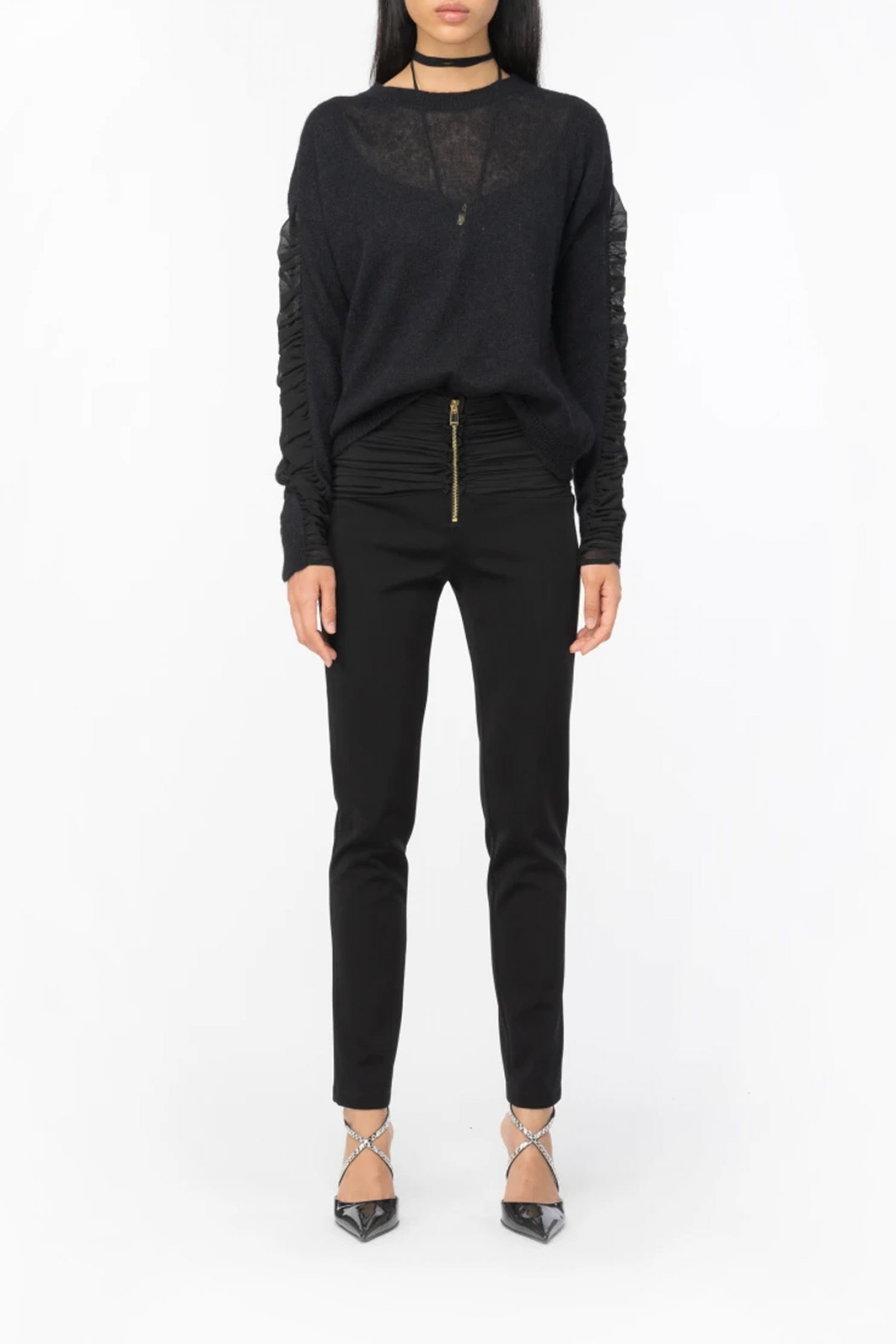 PINKO ΠΑΝΤΕΛΟΝΙ ΚΟΛΑΝ PISOLO ΣΟΥΡΑ ΜΕΣΗ ΜΑΥΡΟ φωτογραφία