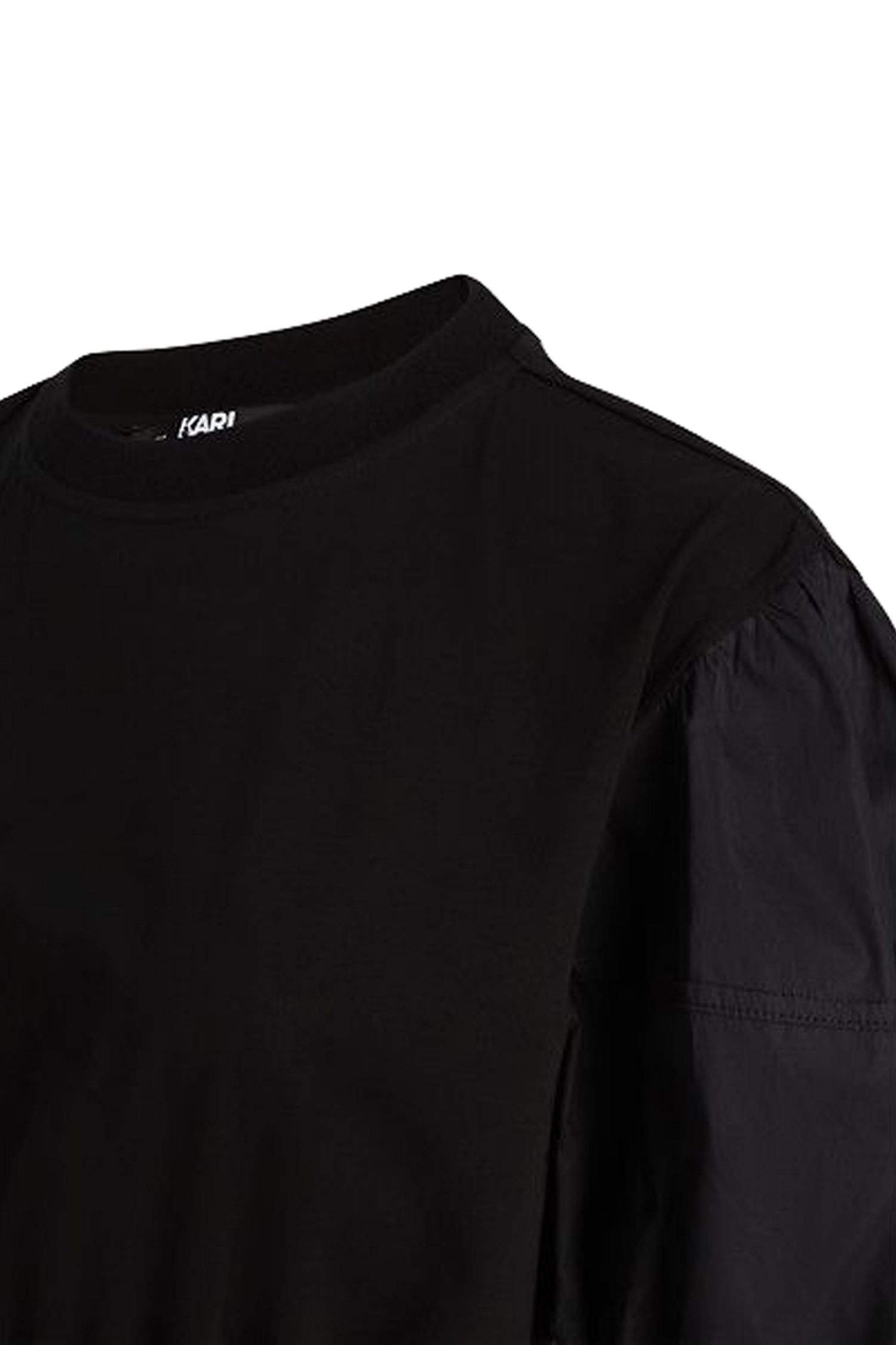 KARL LAGERFELD TOP FASHION SHAPE CROP ΛΑΣΤΙΧΟ ΜΕΣΗ ΜΑΥΡΟ