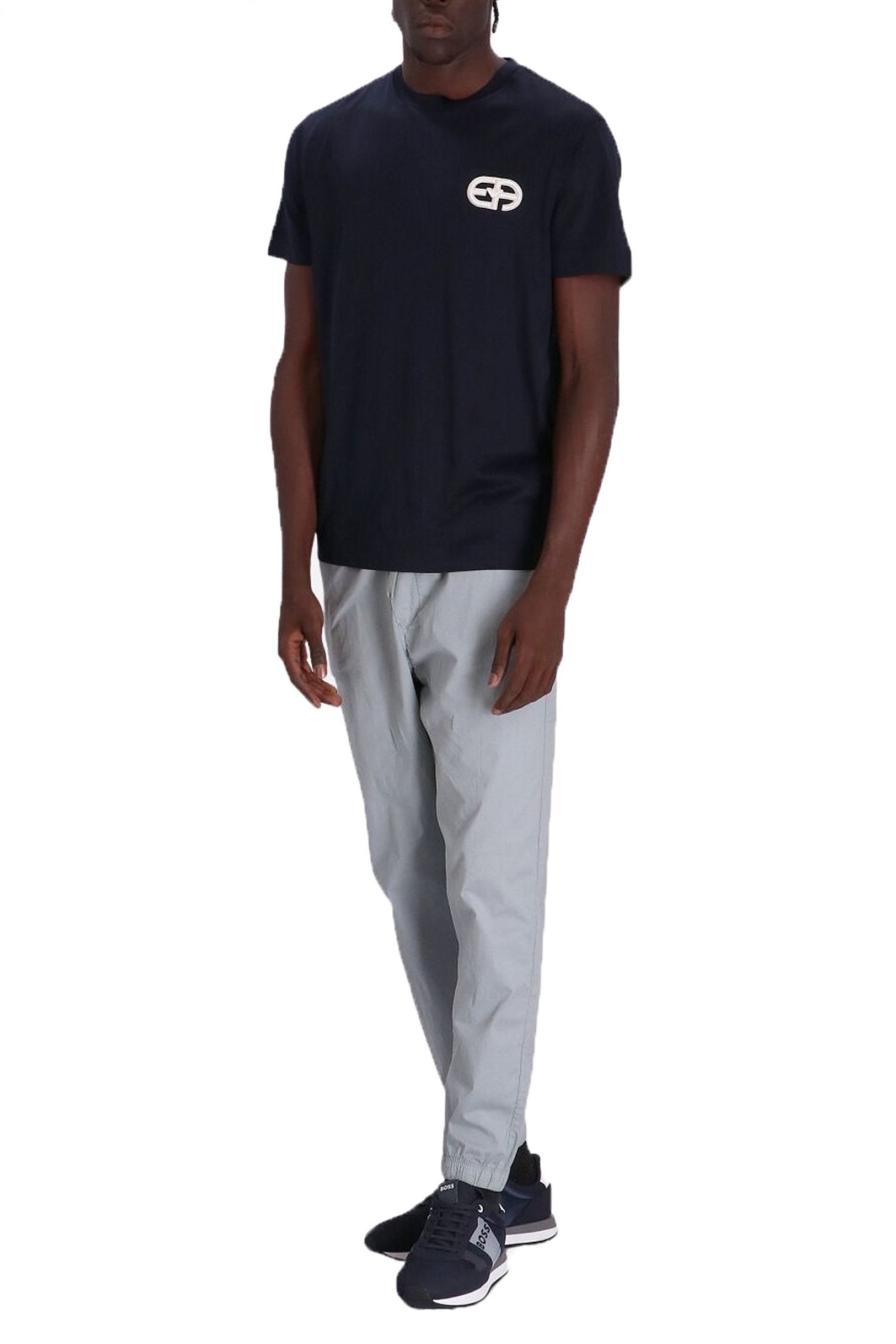 EMPORIO ARMANI T-SHIRT LOGO ΜΠΛΕ