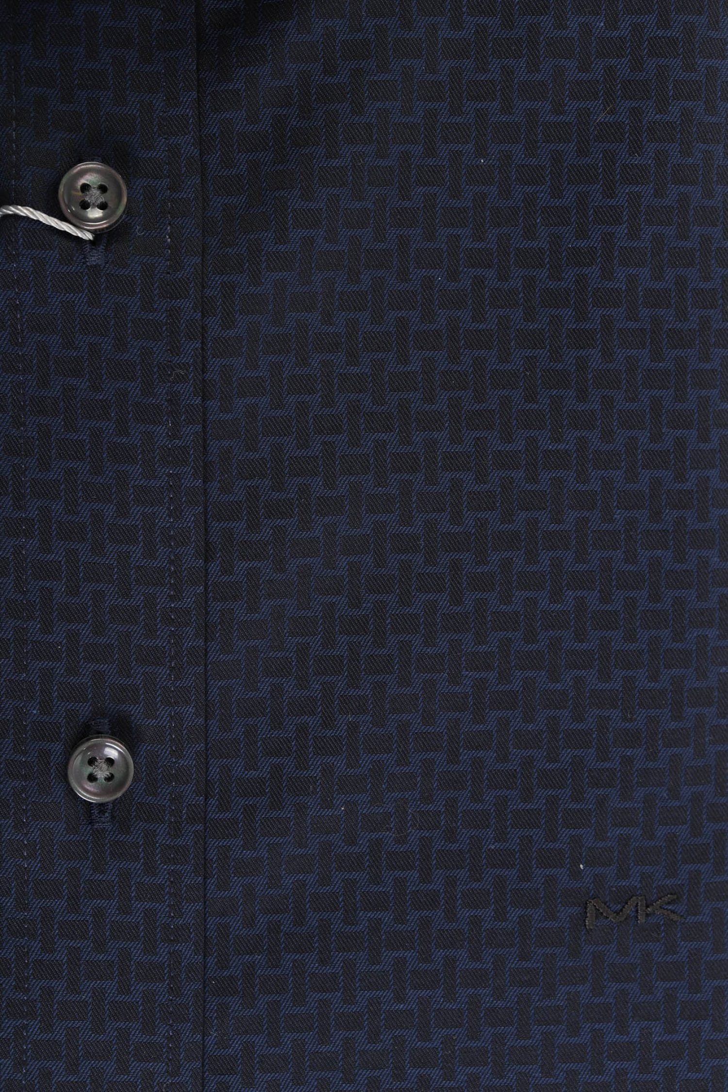 MICHAEL KORS ΠΟΥΚΑΜΙΣΟ RECTANGLE SLIM FIT EASY CARE STRETCH ΜΠΛΕ