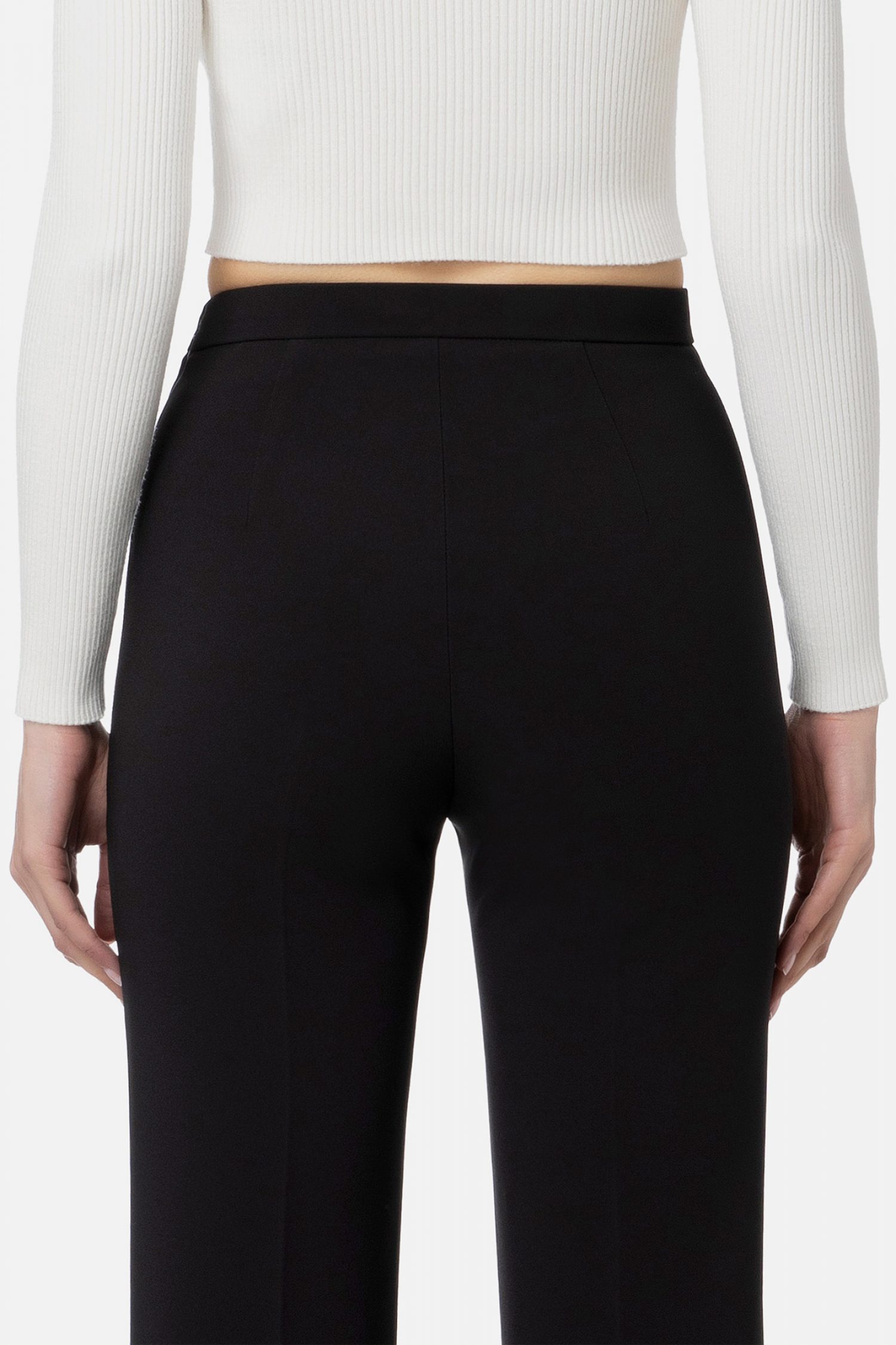 ELISABETTA FRANCHI ΠΑΝΤΕΛΟΝΑ ESSENTIALS ΨΗΛΟΜΕΣΟ ΑΛΥΣΙΔΑ ΤΣΕΠΗ ΜΑΥΡΟ φωτογραφία