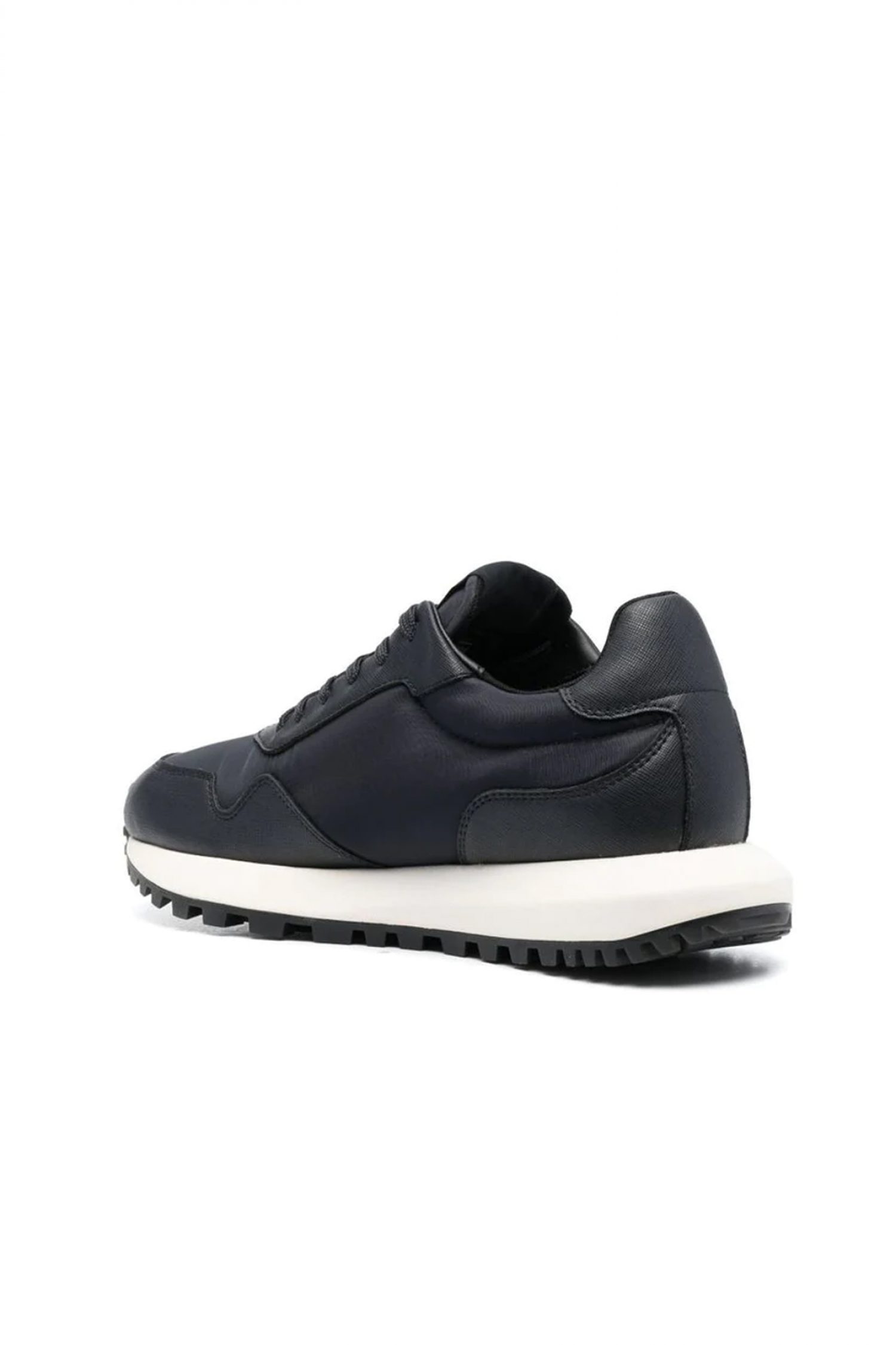 EMPORIO ARMANI ΠΑΠΟΥΤΣΙΑ SNEAKERS LOGO ΜΠΛΕ