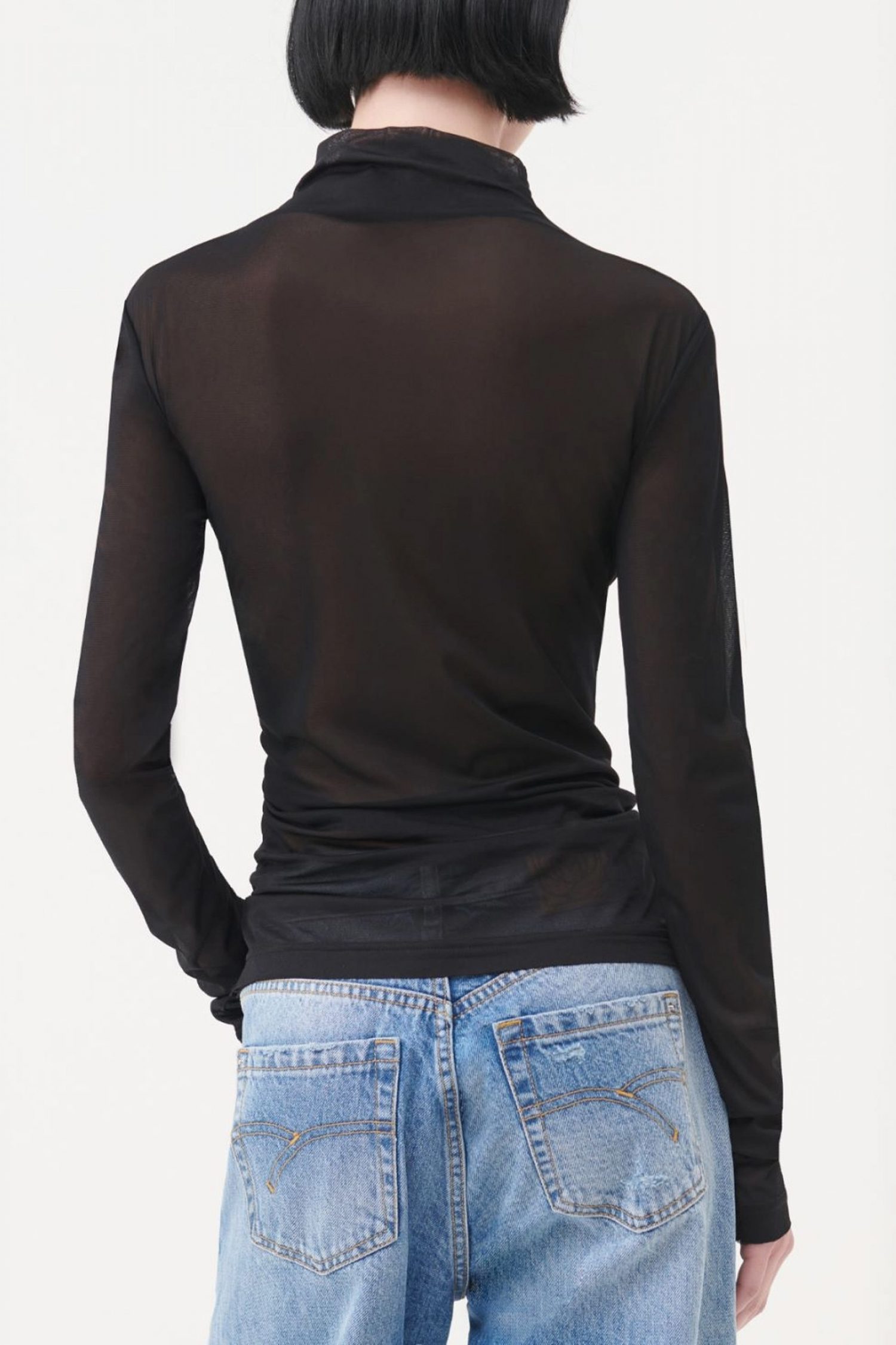 MARELLA ΜΠΛΟΥΖΑ NENIA ΔΙΑΦΑΝΕΙΑ ΛΟΥΠΕΤΟ ΜΑΥΡΟ φωτογραφία