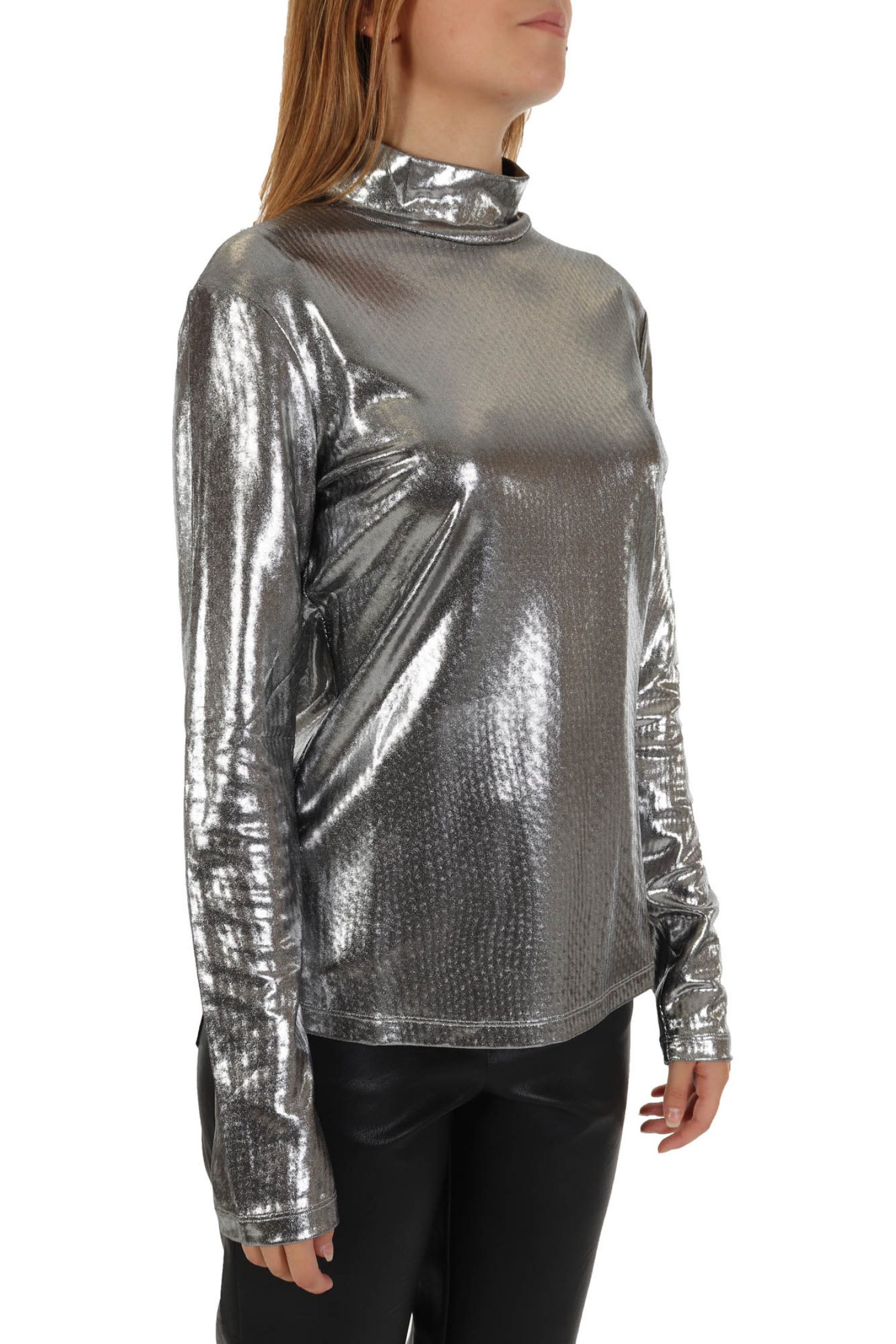 MARELLA EMME ΜΠΛΟΥΖΑ FERVIDA ΛΟΥΠΕΤΟ ΜΕΤΑΛΛΙΖΕ ΑΣΗΜΙ φωτογραφία