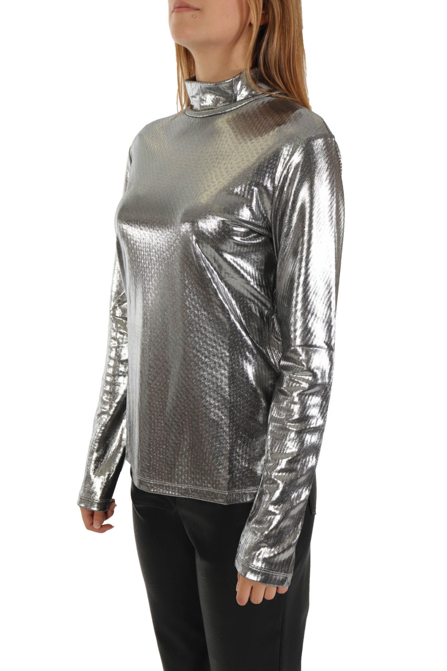 MARELLA EMME ΜΠΛΟΥΖΑ FERVIDA ΛΟΥΠΕΤΟ ΜΕΤΑΛΛΙΖΕ ΑΣΗΜΙ φωτογραφία