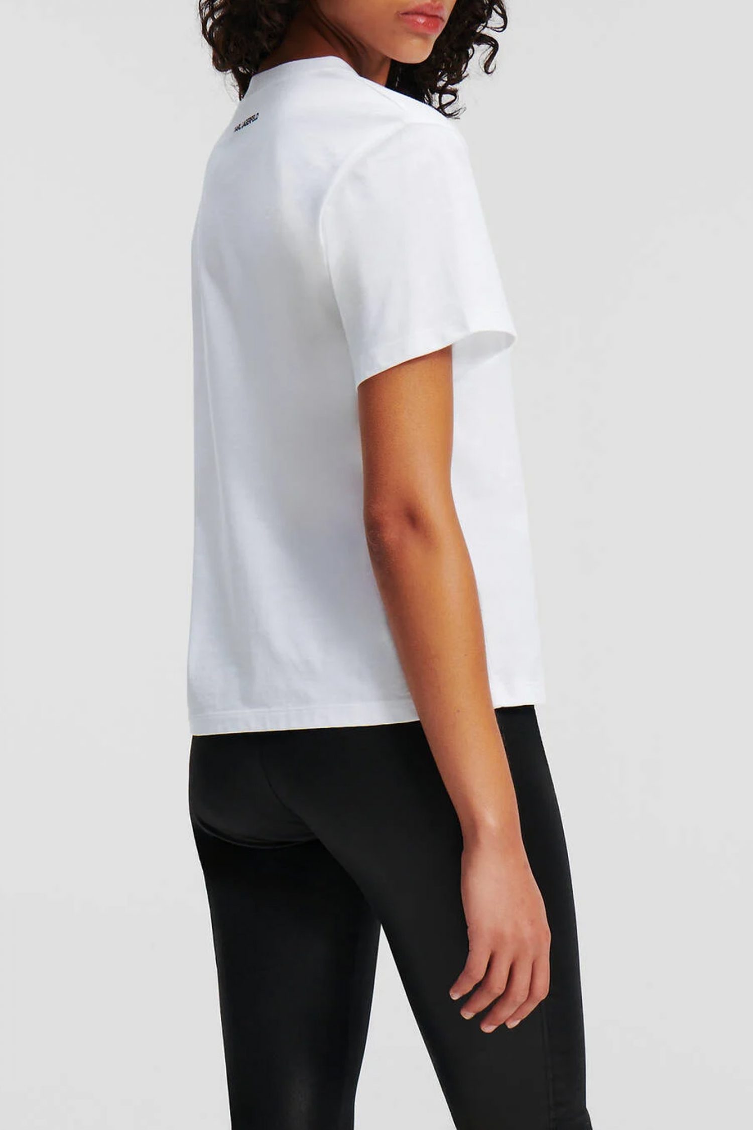 KARL LAGERFELD T-SHIRT LOGO ΑΛΥΣΙΔΑ ΛΕΥΚΟ φωτογραφία