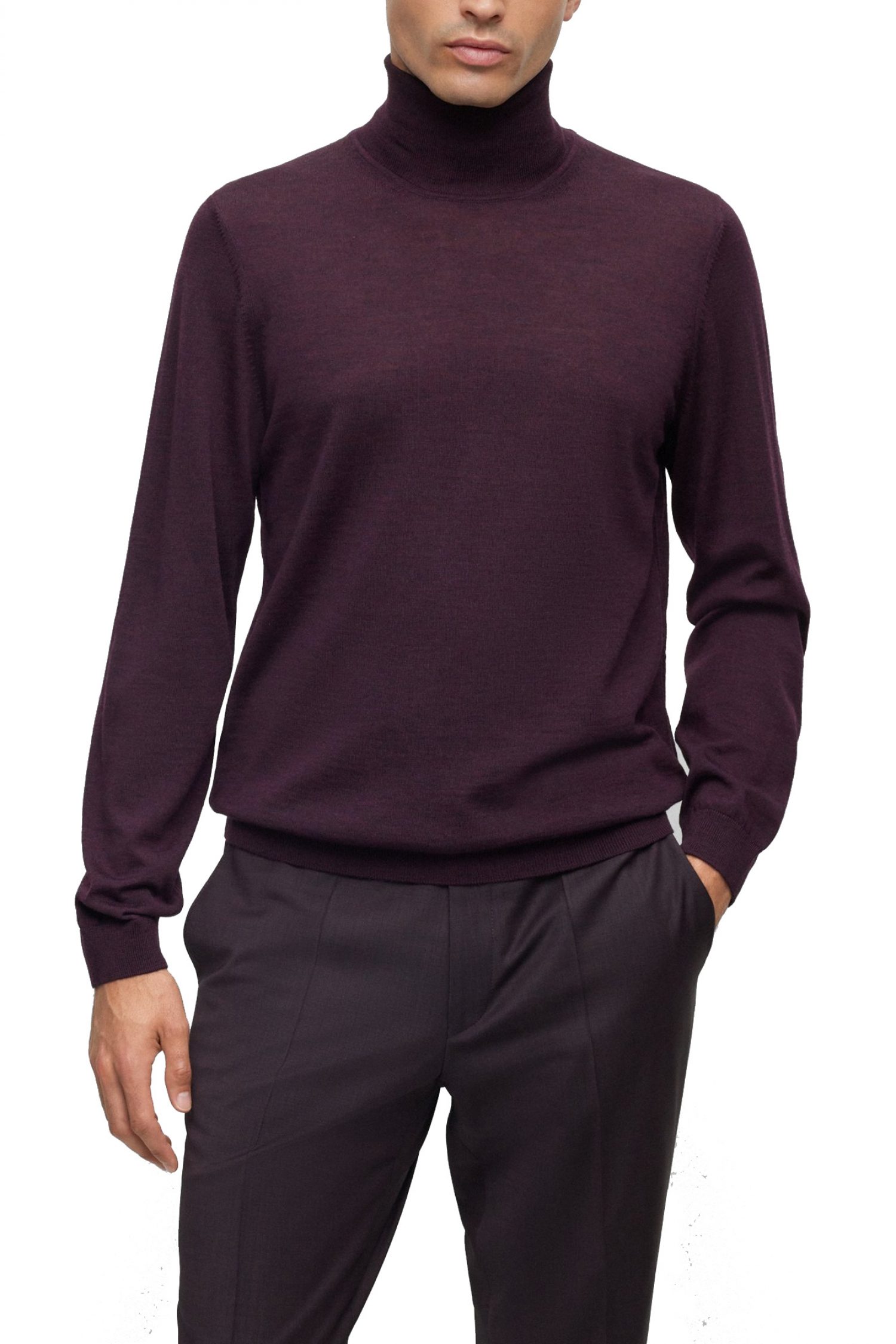 BOSS ΠΛΕΚΤΟ TURTLENECK MUSSO-P ΜΠΟΡΝΤΩ φωτογραφία