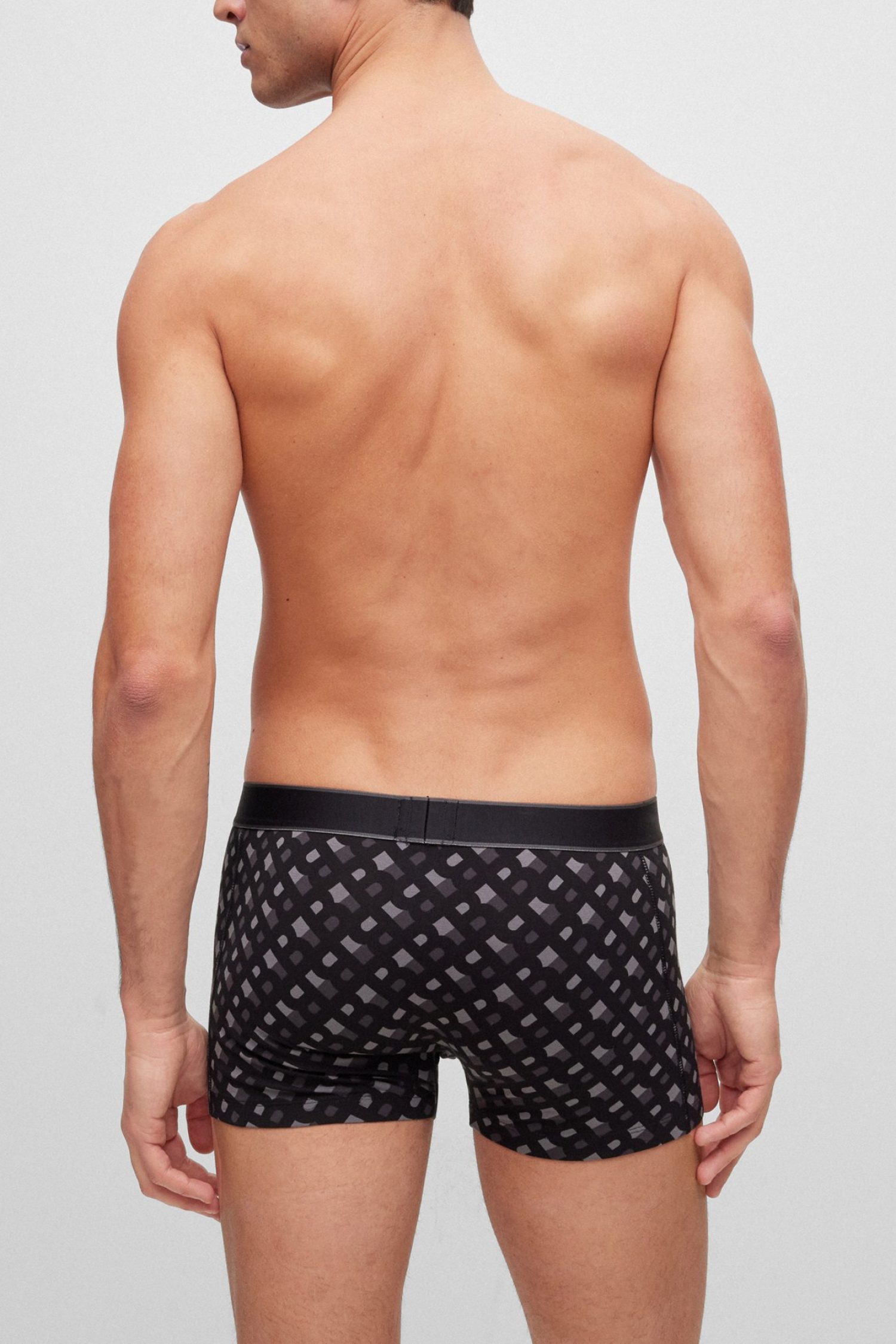 BOSS ΕΣΩΡΟΥΧΑ TRUNK 24 PRINT ΓΚΡΙ-ΜΑΥΡΟ φωτογραφία