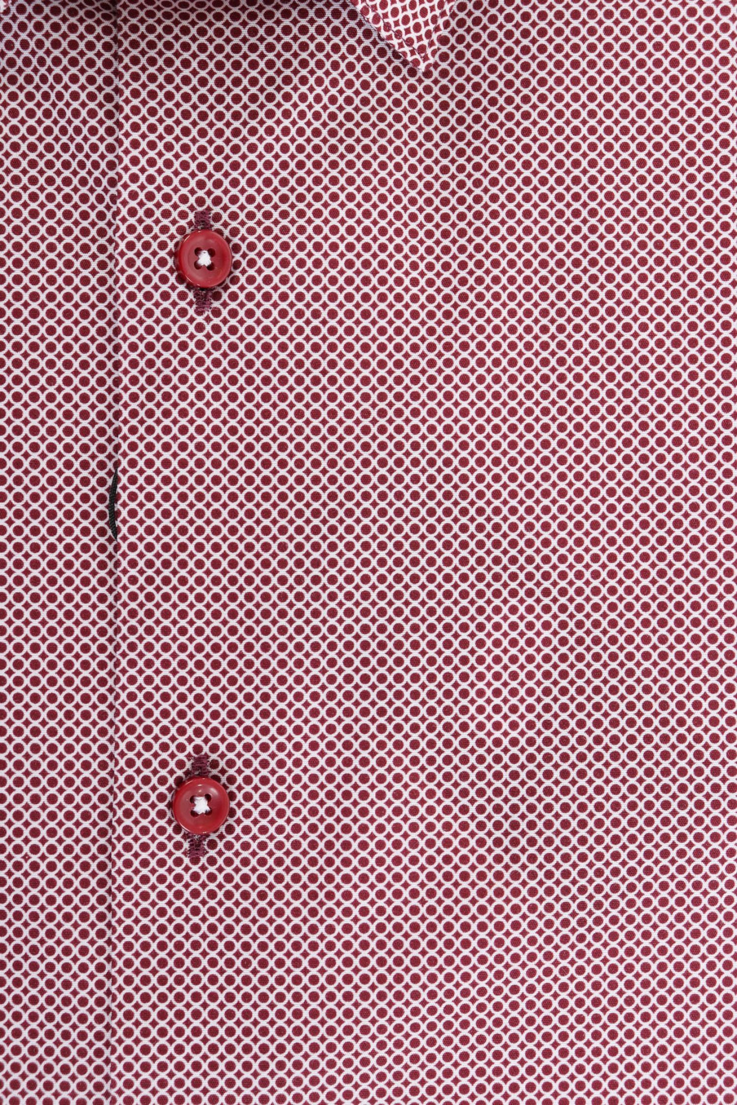 BOSS ΠΟΥΚΑΜΙΣΟ ΜΙΚΡΟΣΧΕΔΙΟ SLIM FIT H-HANK-S-KENT-C1-232 ΜΠΟΡΝΤΩ